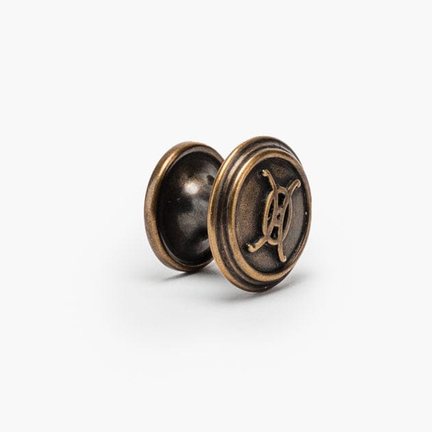 Valencia Logo 1" Knob - Burnished Brass