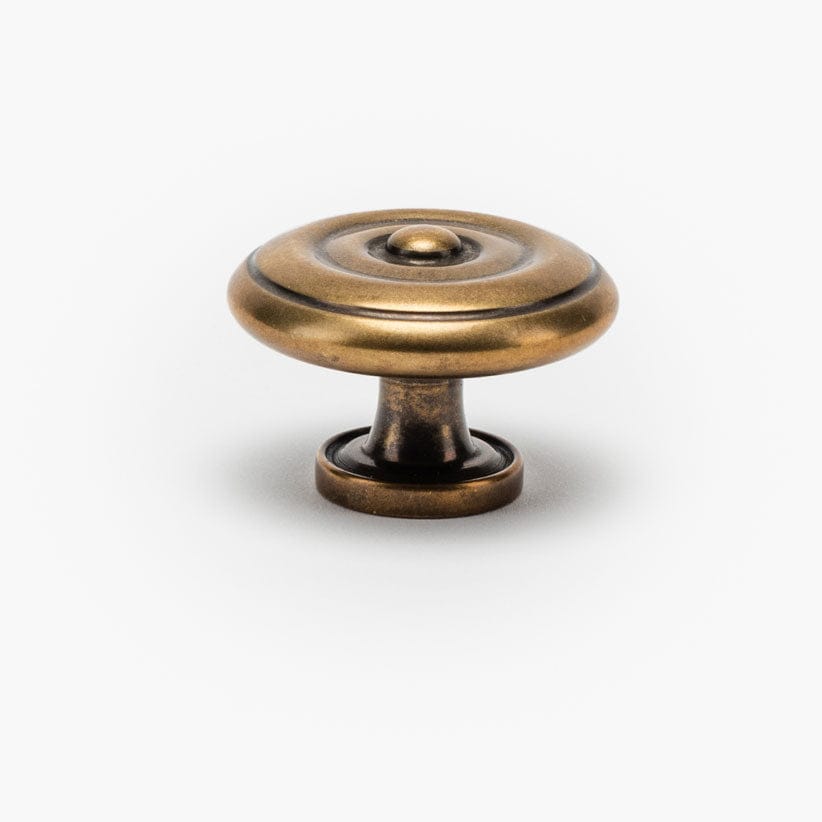 Valencia Rosette Knob - Burnished Brass