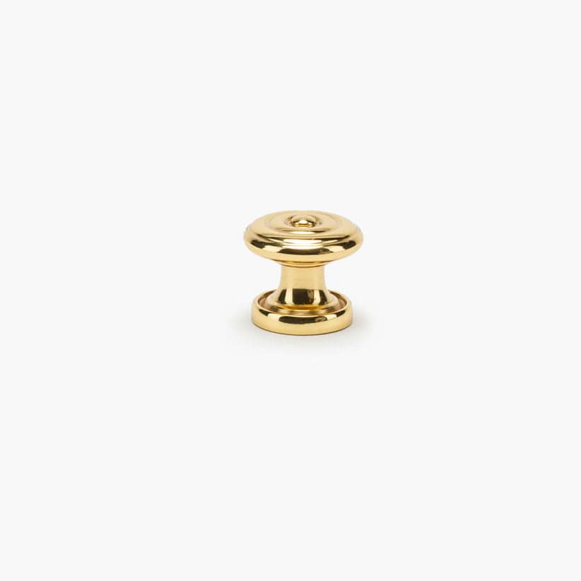 Valencia Rosette Knob - Polished Brass