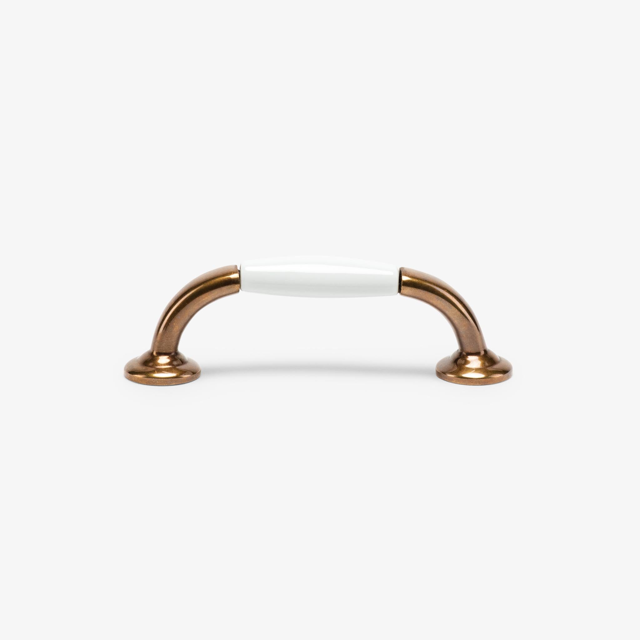 Clementine Porcelain Bar Pull (4" c-c) -  Burnished Brass