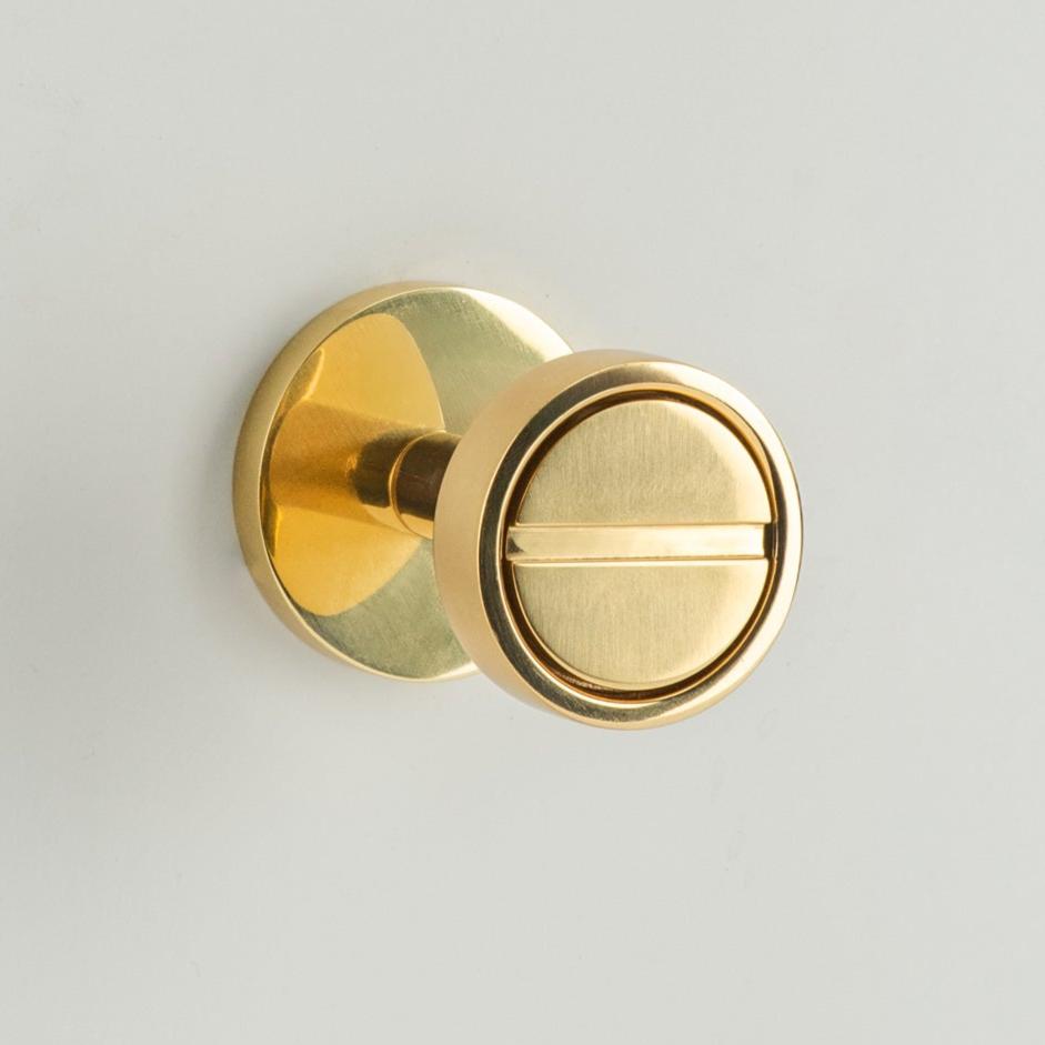 Archimede Solid Brass Hook - Polished Brass