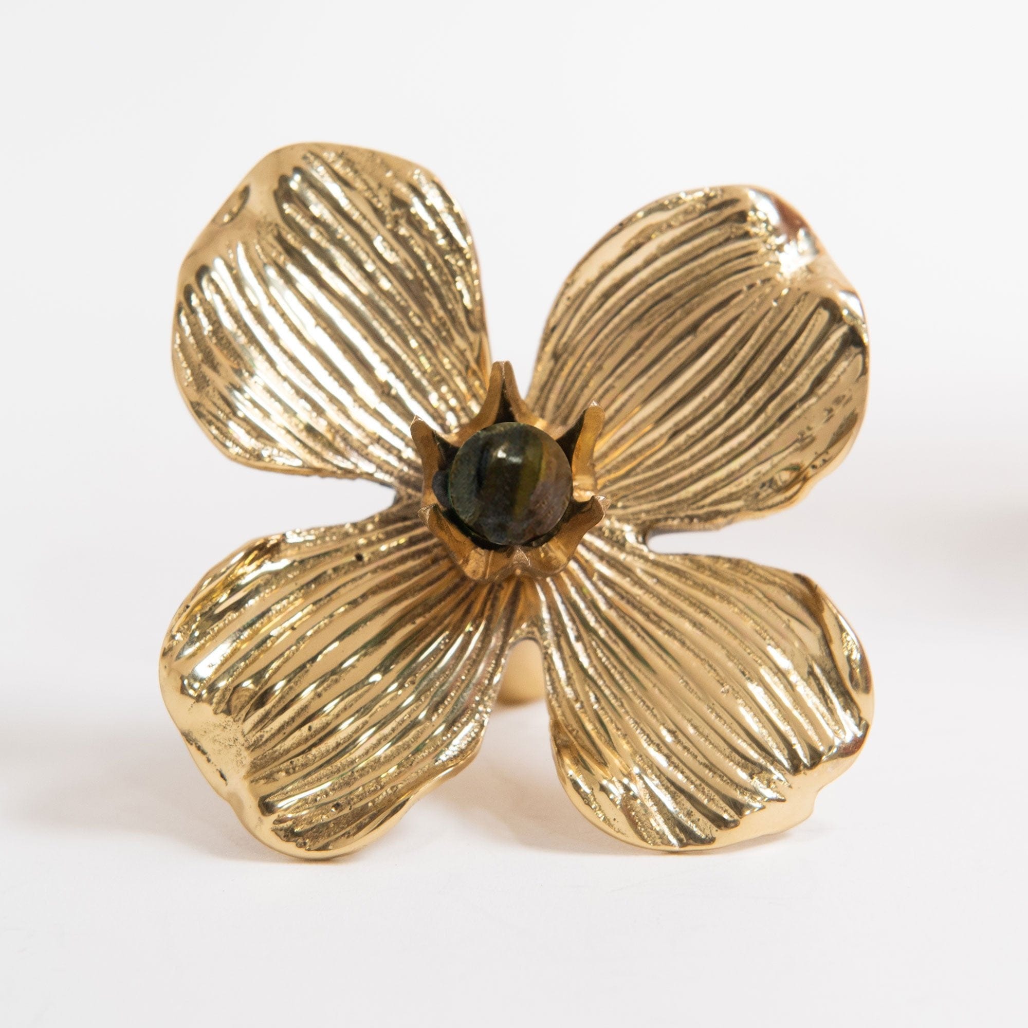 Dogwood Custom Knob - Polished Brass