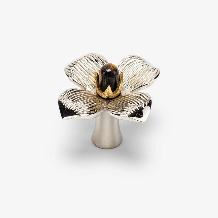 Dogwood Custom Knob - Polished Nickel