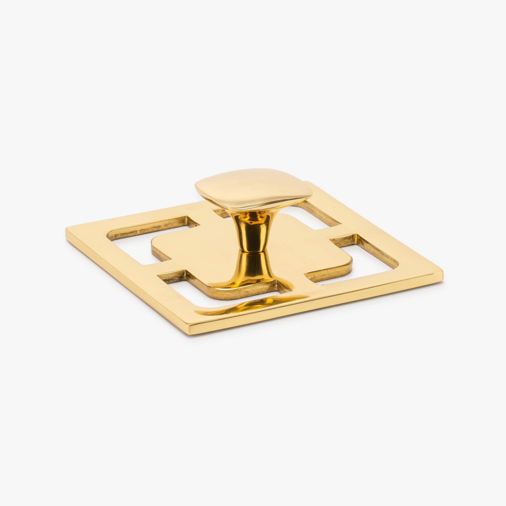 Benson 1.25" Solid Brass Knob w/ Benson 3.40" Backplate