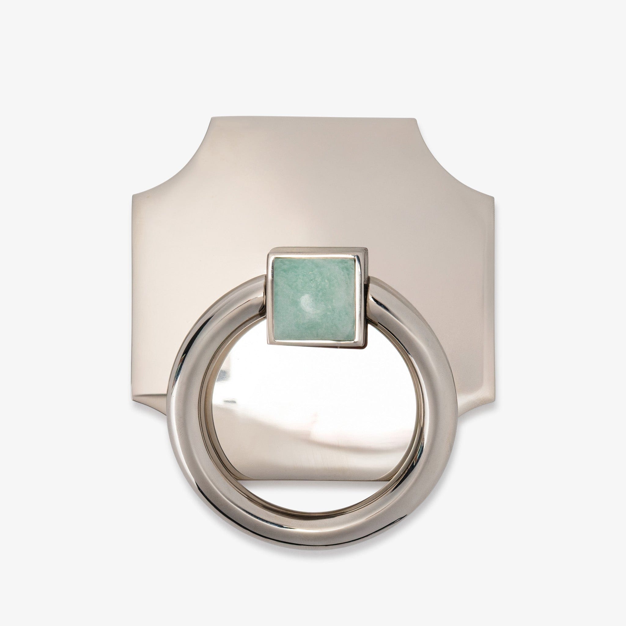 Porter Ring Custom Pull w/ Bossard 3.70" Backplate - Polished Nickel