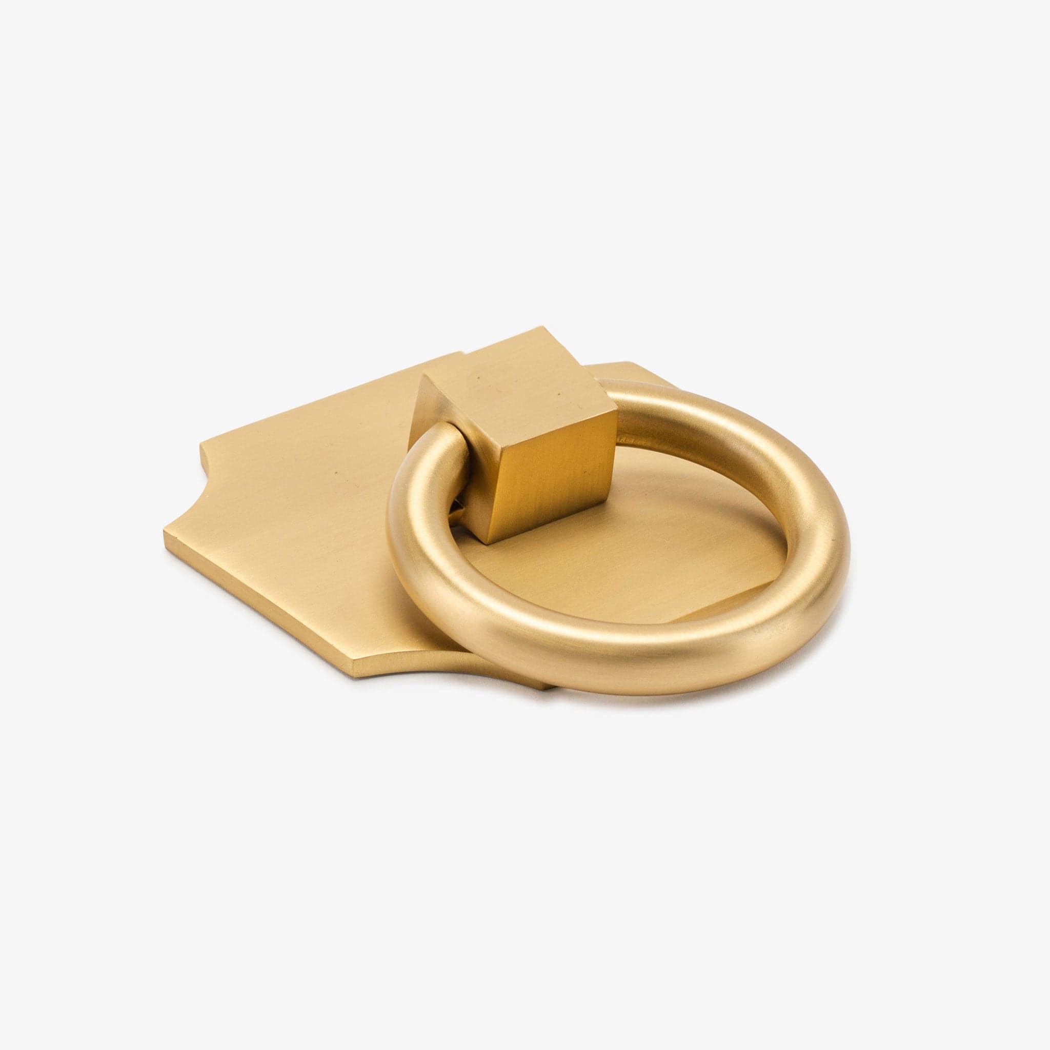 Porter Solid Brass Ring Pull w/ Bossard 3.70" Backplate