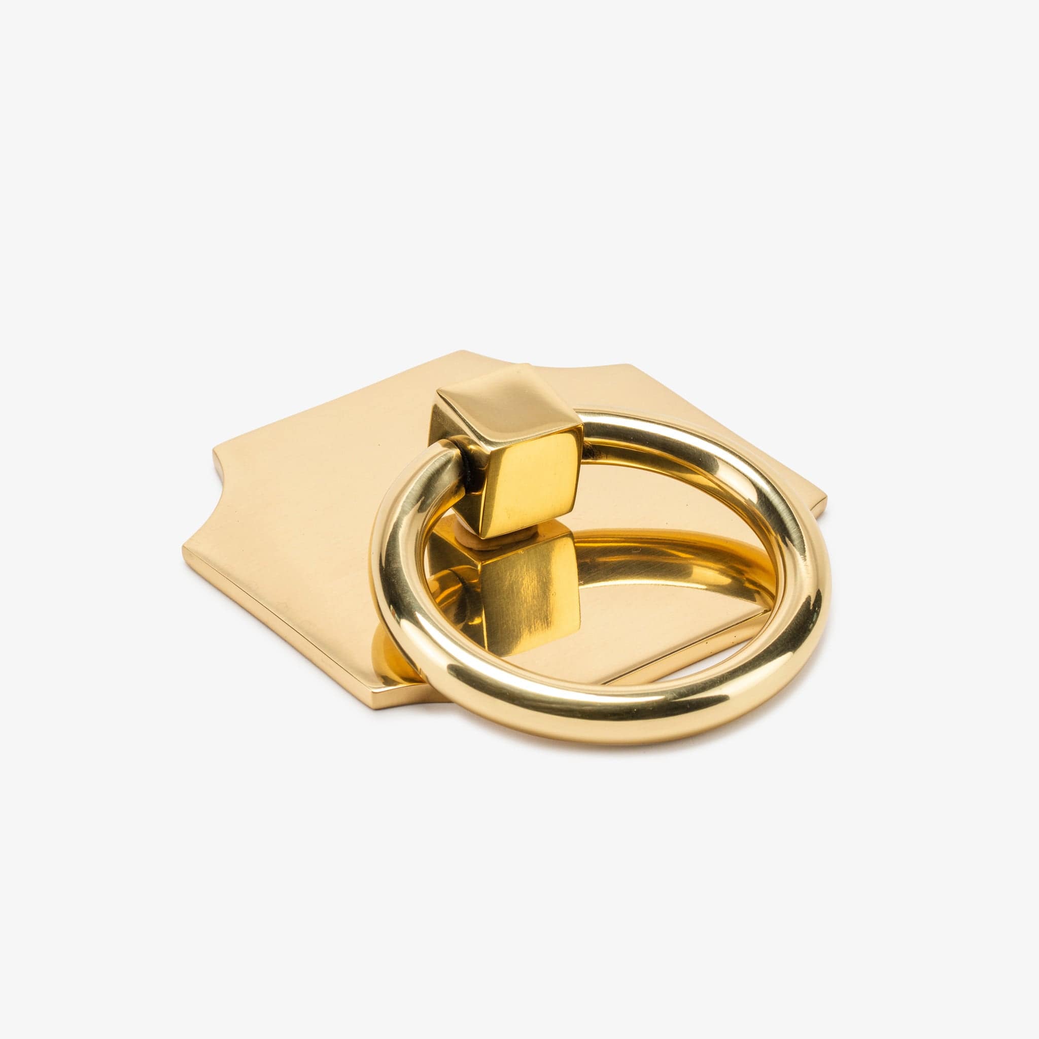 Porter Solid Brass Ring Pull w/ Bossard 3.70" Backplate