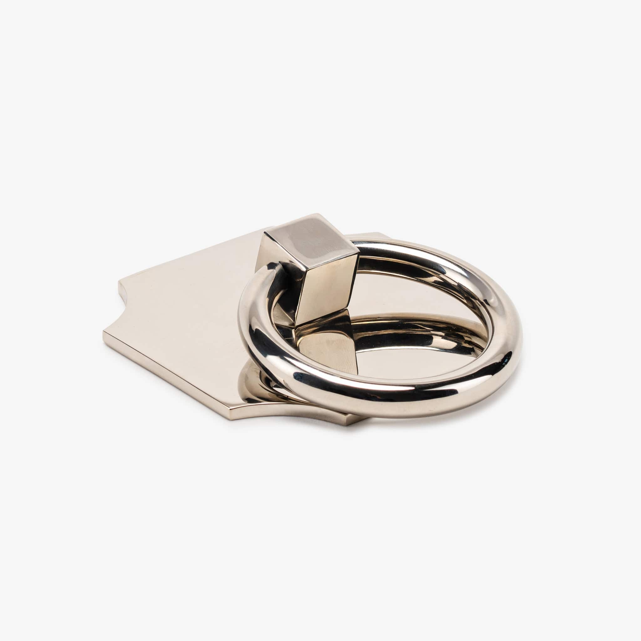 Porter Solid Brass Ring Pull w/ Bossard 3.70" Backplate