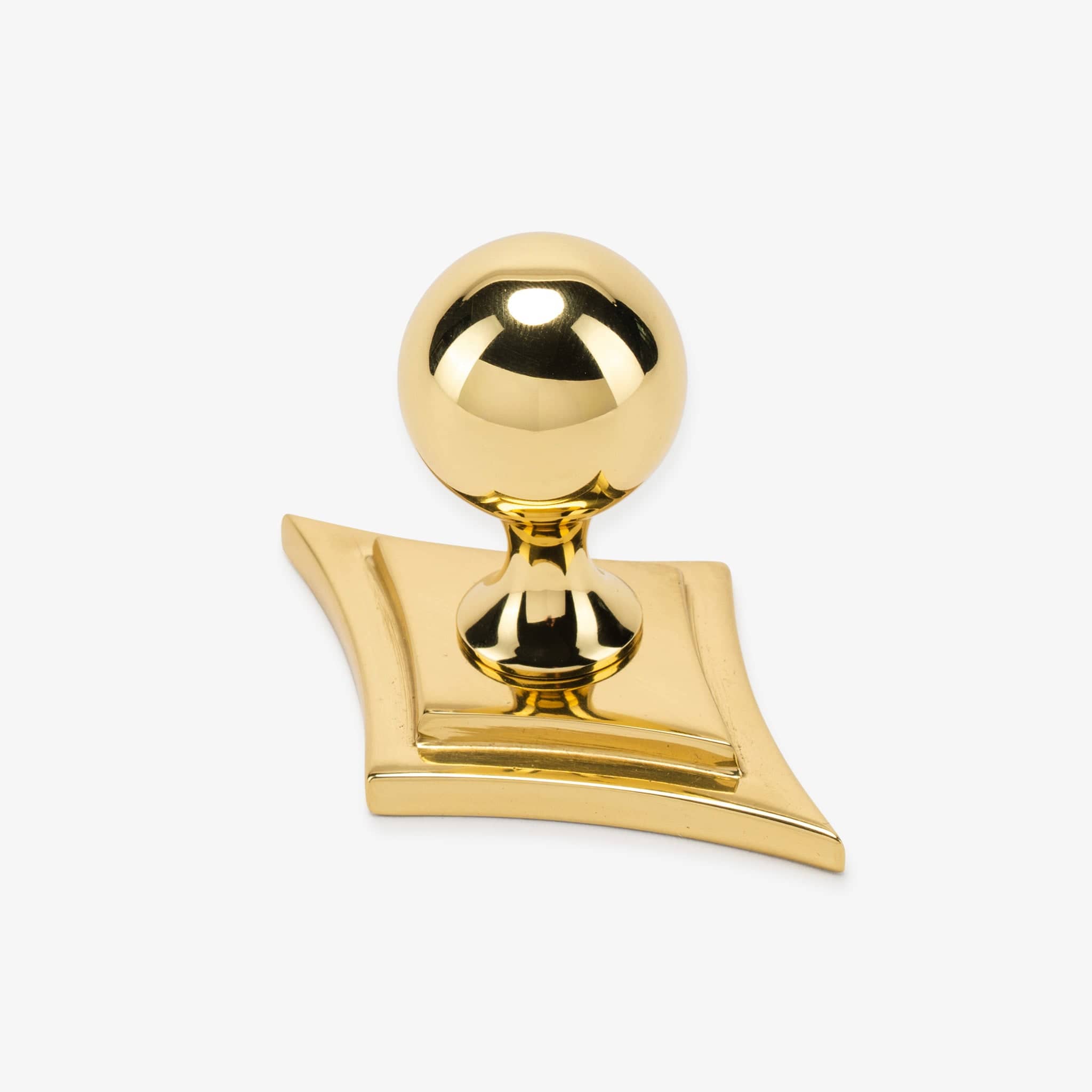 Cosmos 1" Knob w/ Asteroid Backplate - Polished Brass