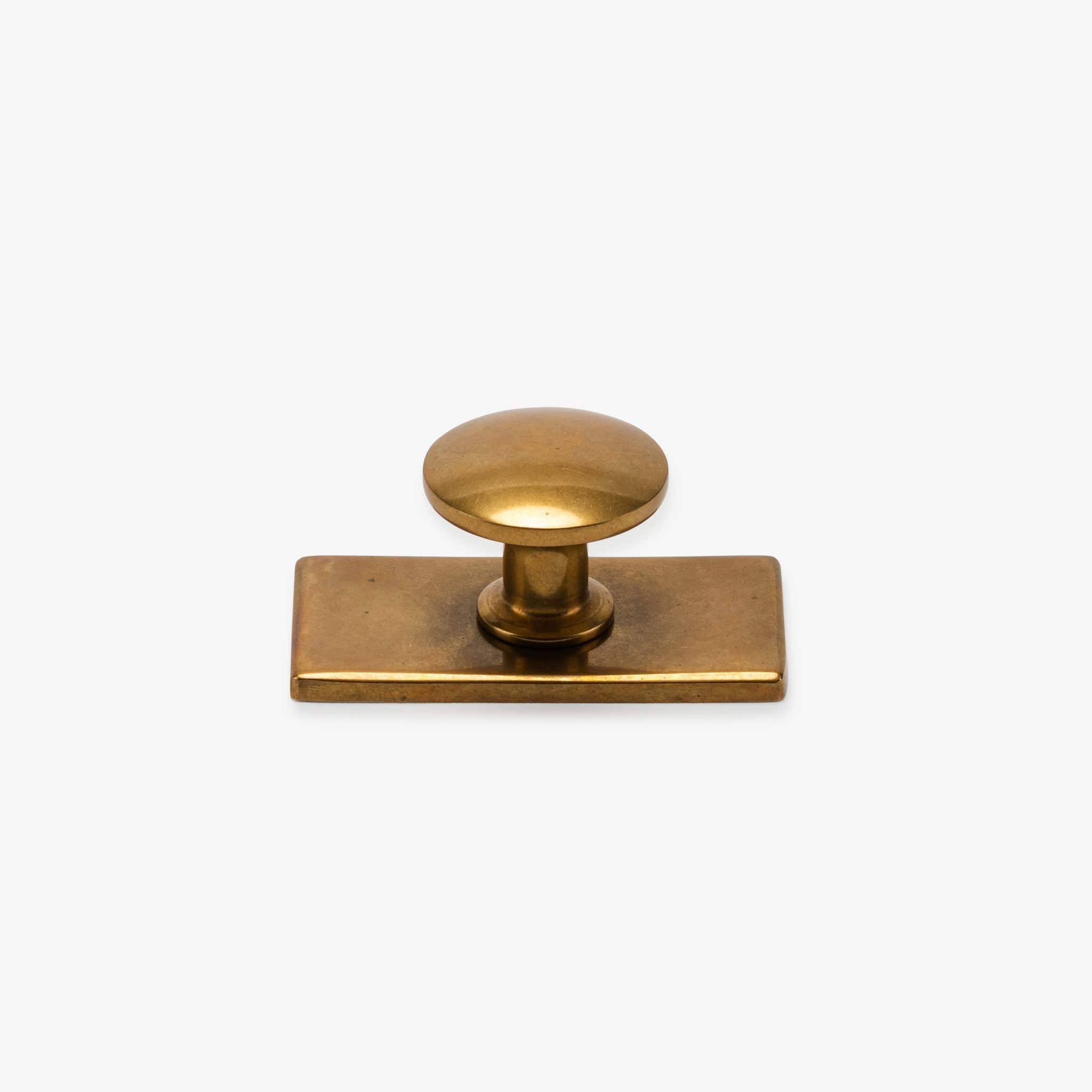 Pixie 1" Knob w/ Pixie 2" Backplate - 
 Burnished Brass
