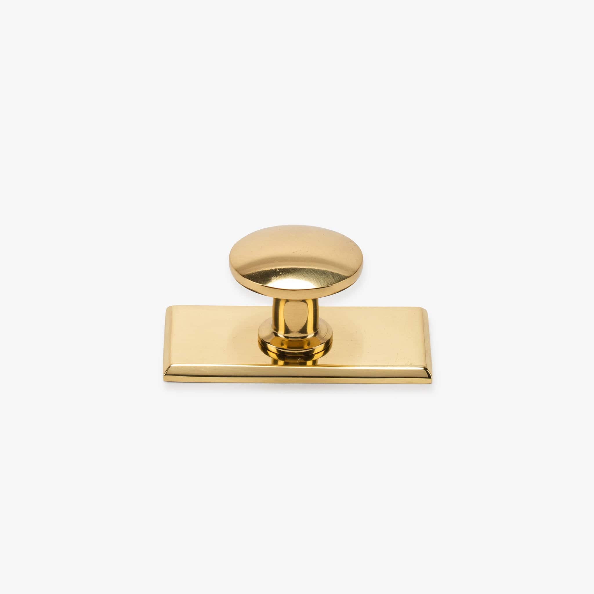 Pixie 1" Knob w/ Pixie 2" Backplate - Polished Brass