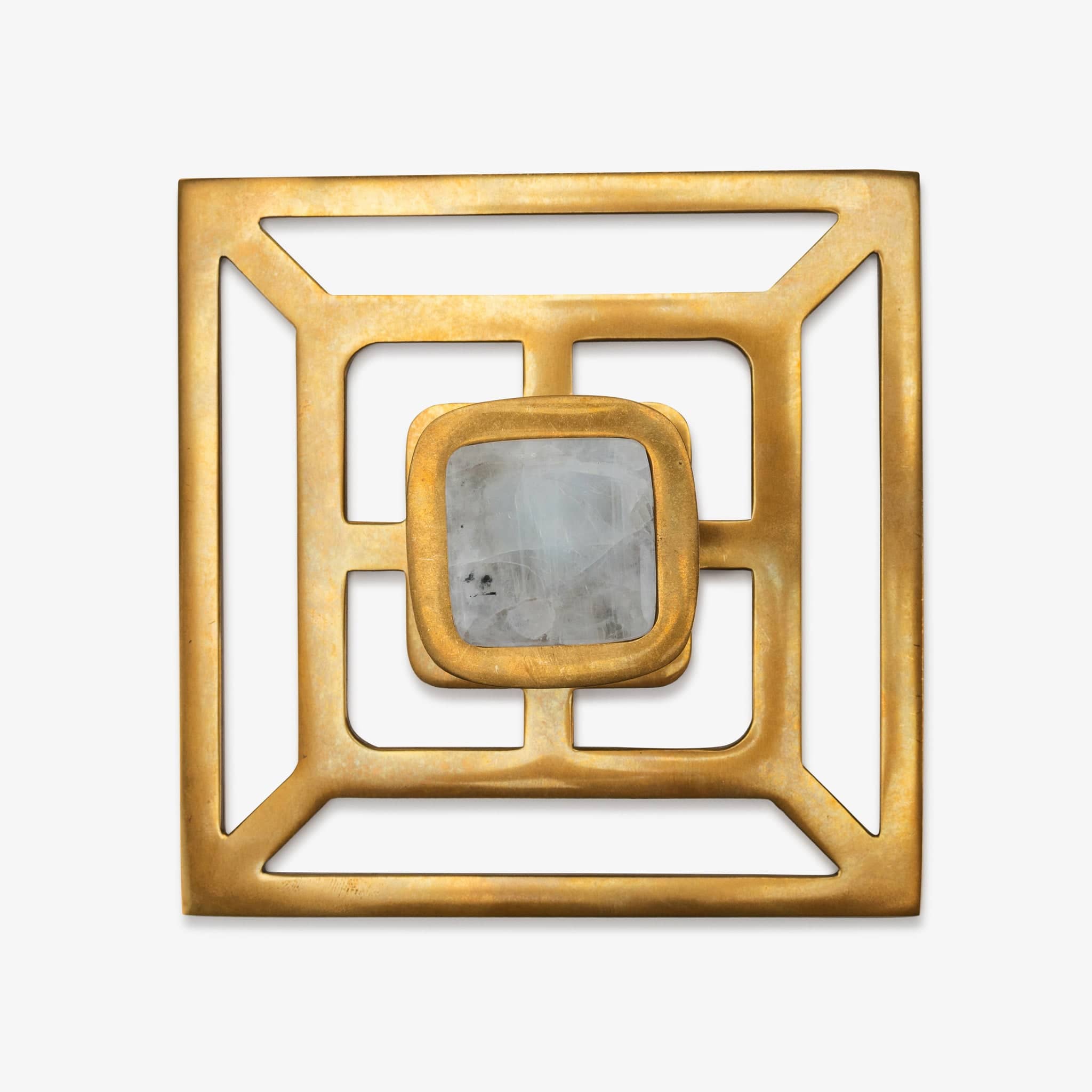 Benson 1.75" Custom Knob w/ Benson 5" Backplate - Burnished Brass