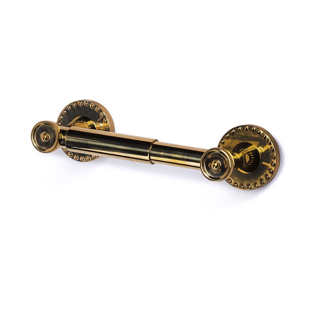 Amelia Brass Spring Bar Toilet Paper Holder - Burnished Brass