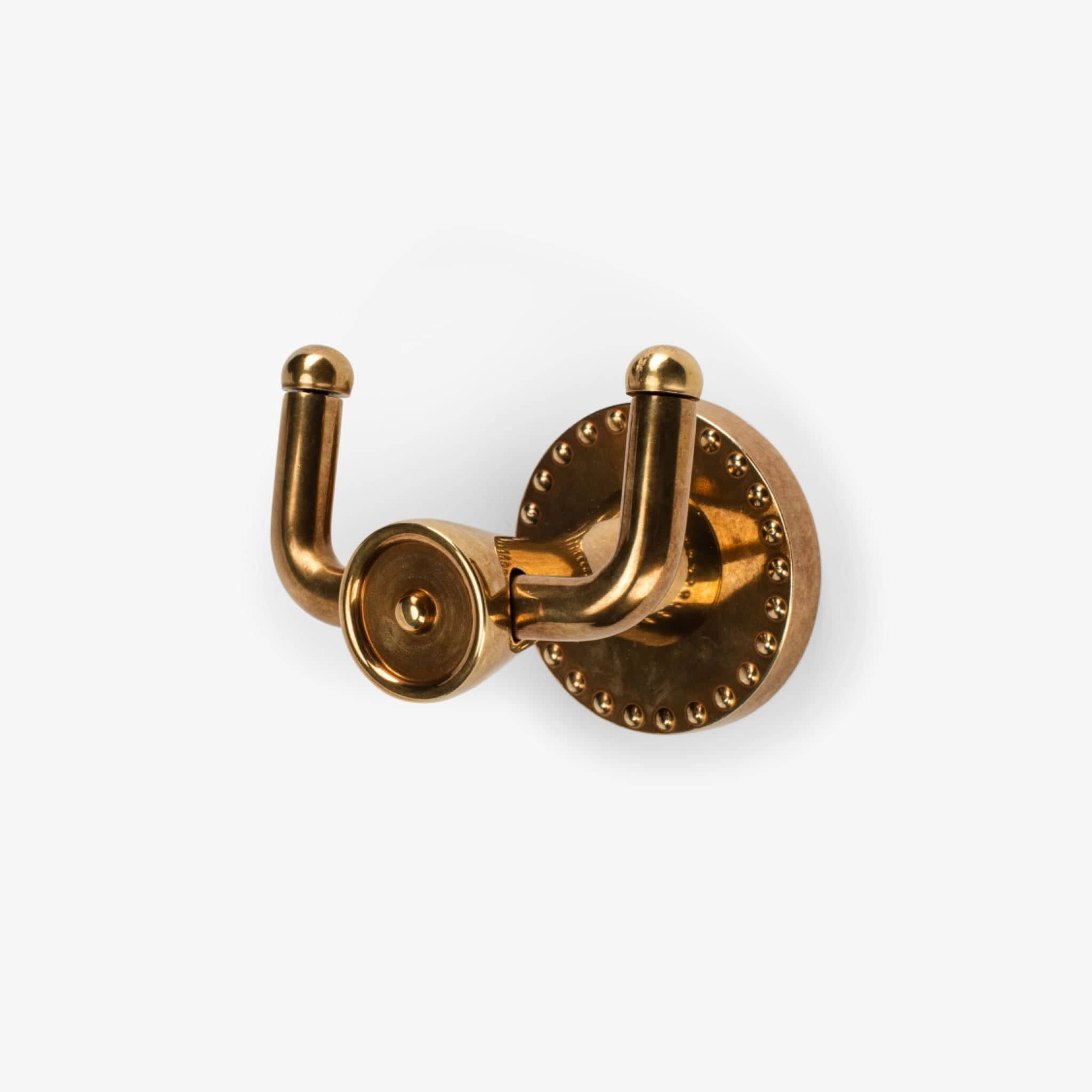 Amelia Brass Double Hook - Burnished Brass