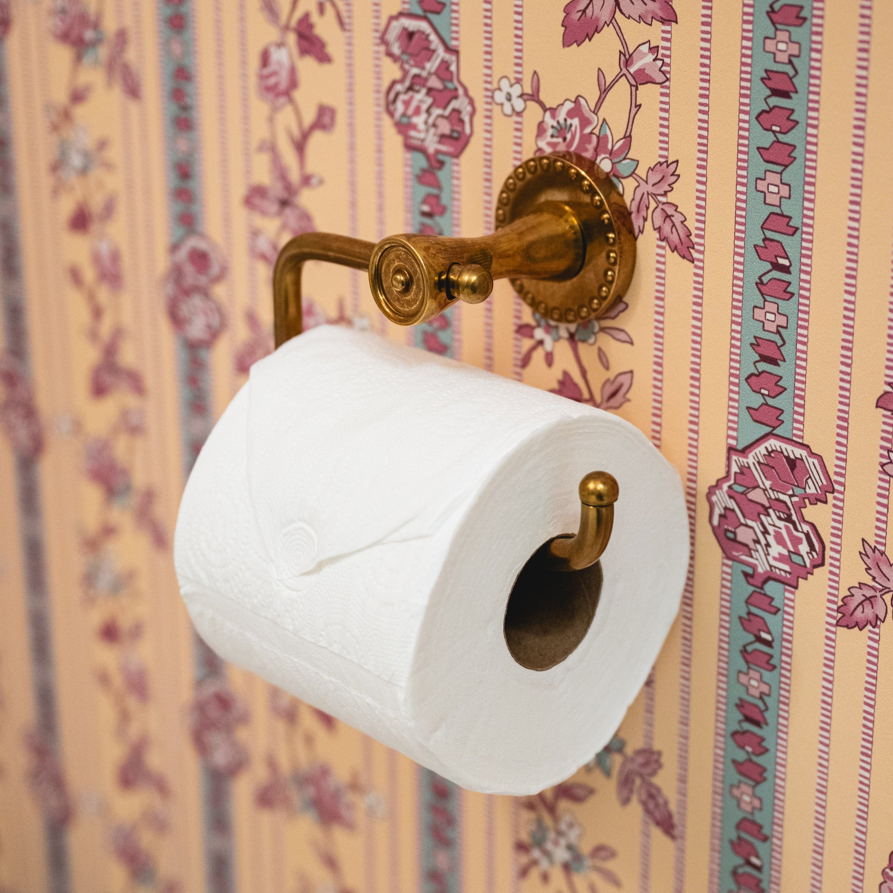 Amelia Brass Swing Arm Toilet Paper Holder - Burnished Brass