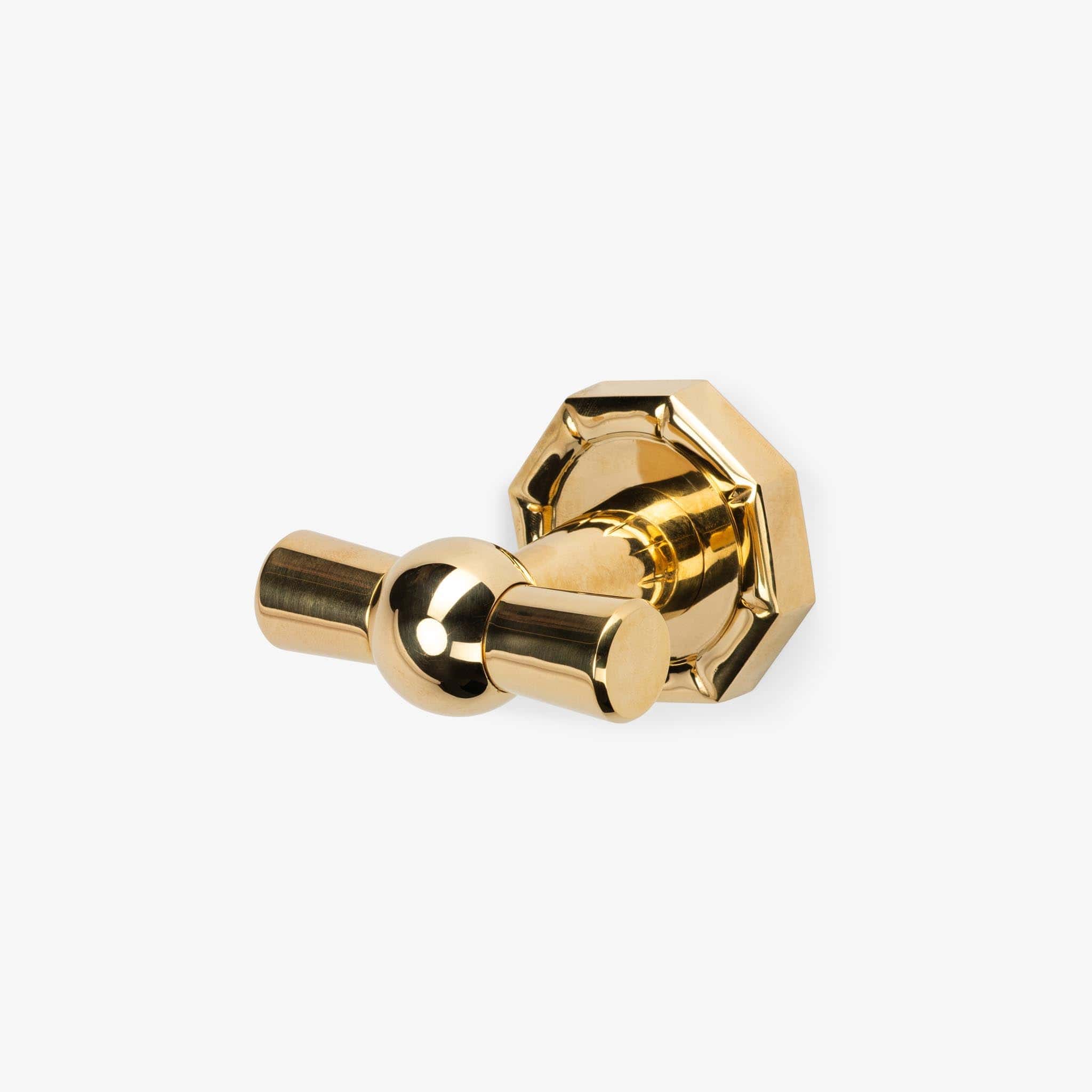 Bamboo Brass Double Hook - Unlacquered Brass