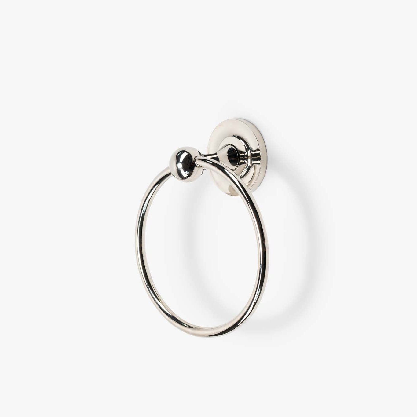 Cosmos 7" Brass Towel Ring - Polished Nickel