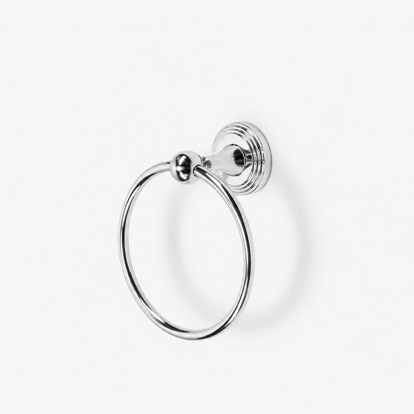 Briar 7" Brass Towel Ring - Polished Nickel