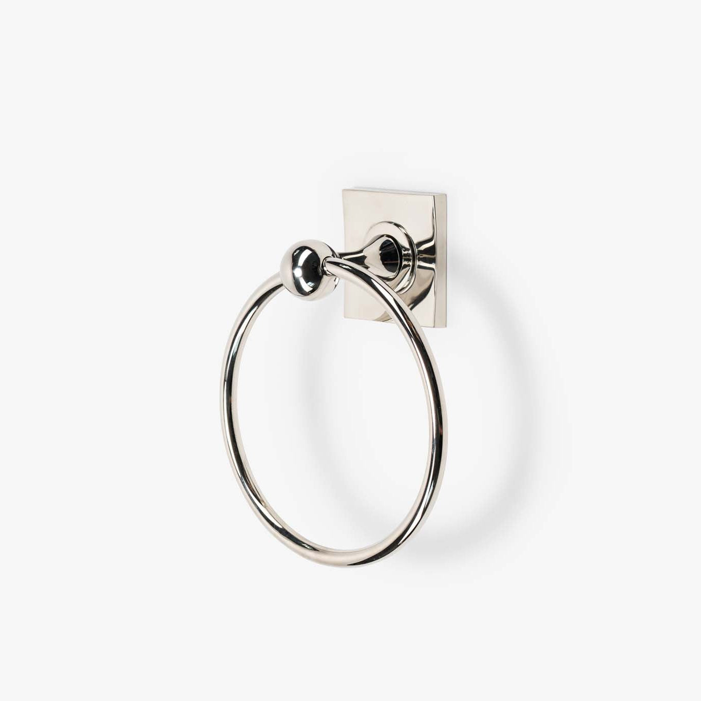 Maddison 7" Brass Towel Ring - Polished Nickel