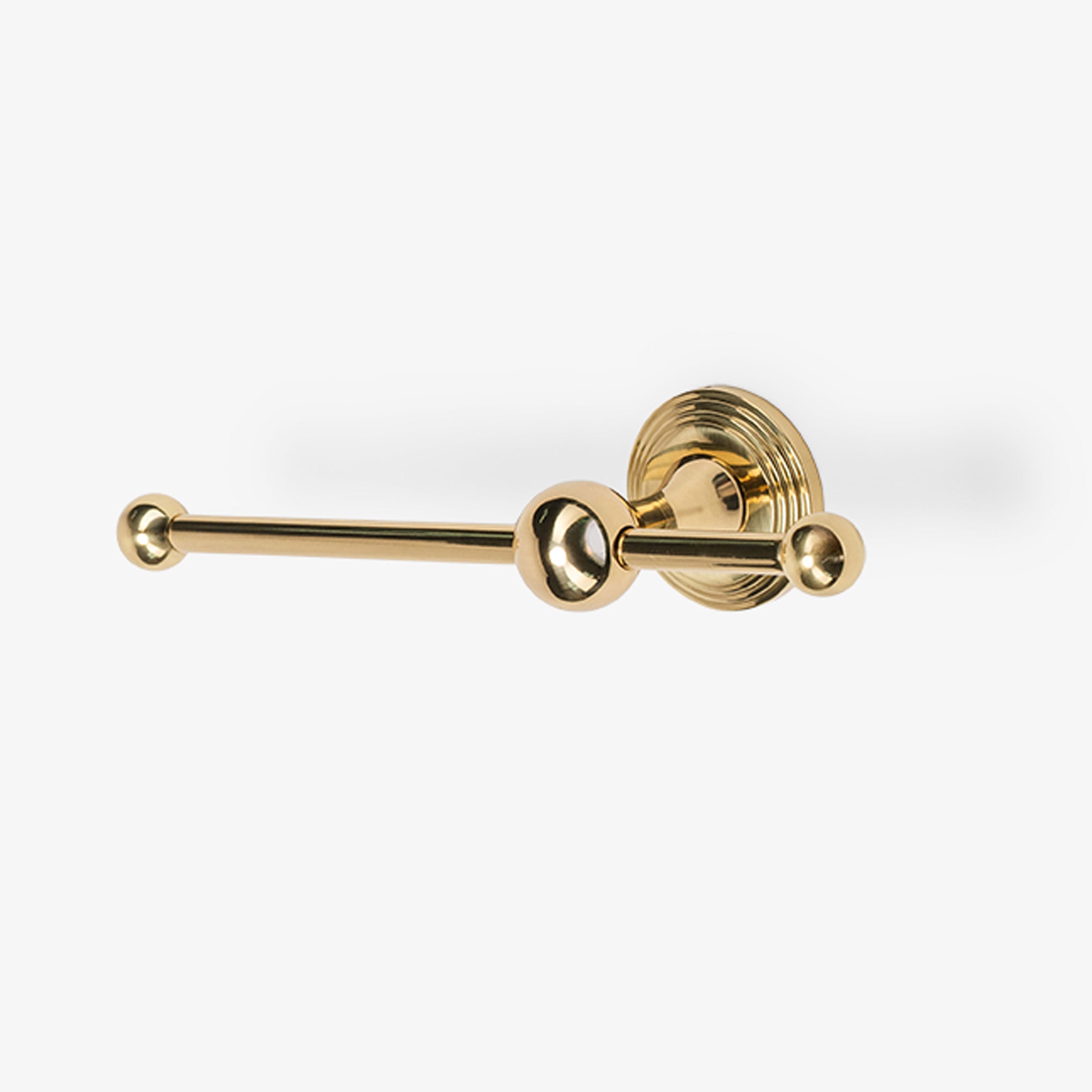 Briar Brass Single Bar Toilet Paper Holder - Polished Brass