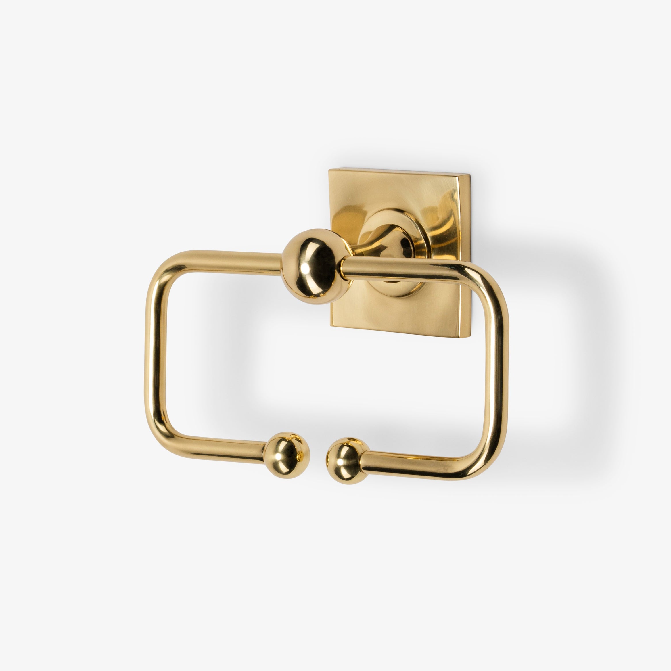 Maddison Brass Double Arm Toilet Paper Holder - Polished Brass