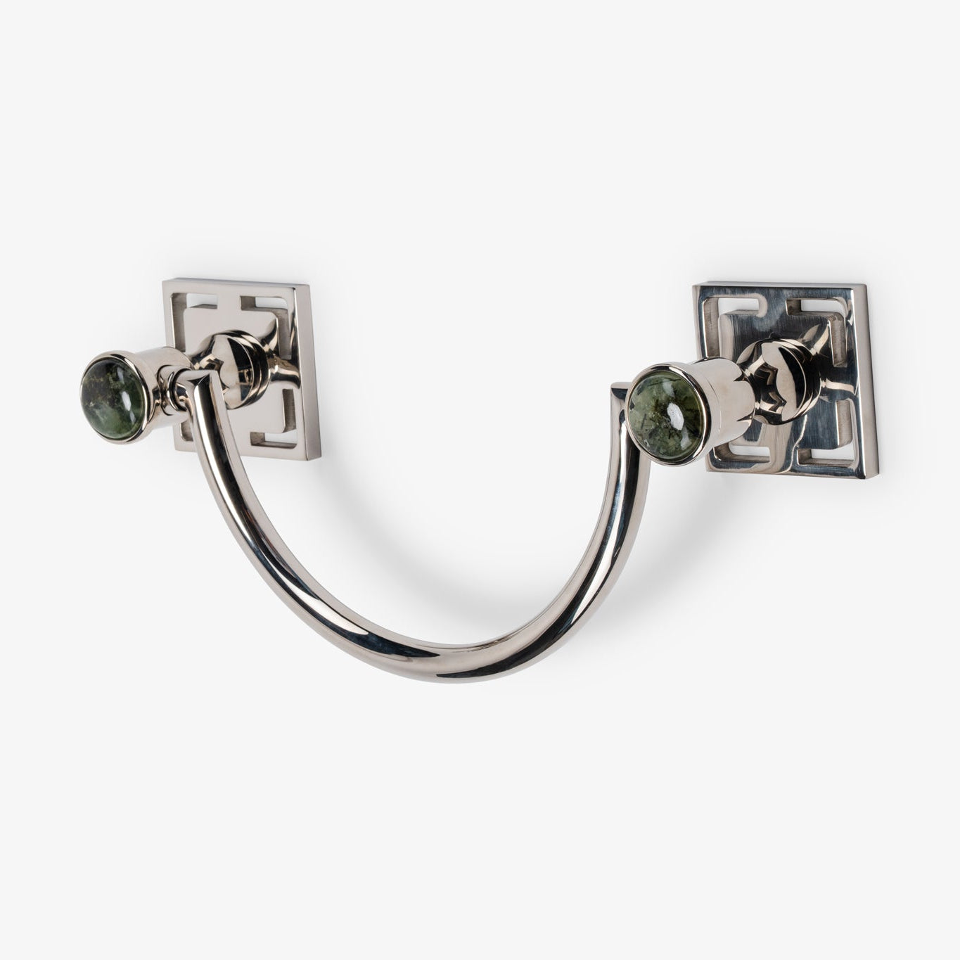 Benson Custom 10" Brass U-Shape Towel Bar - Polished Nickel