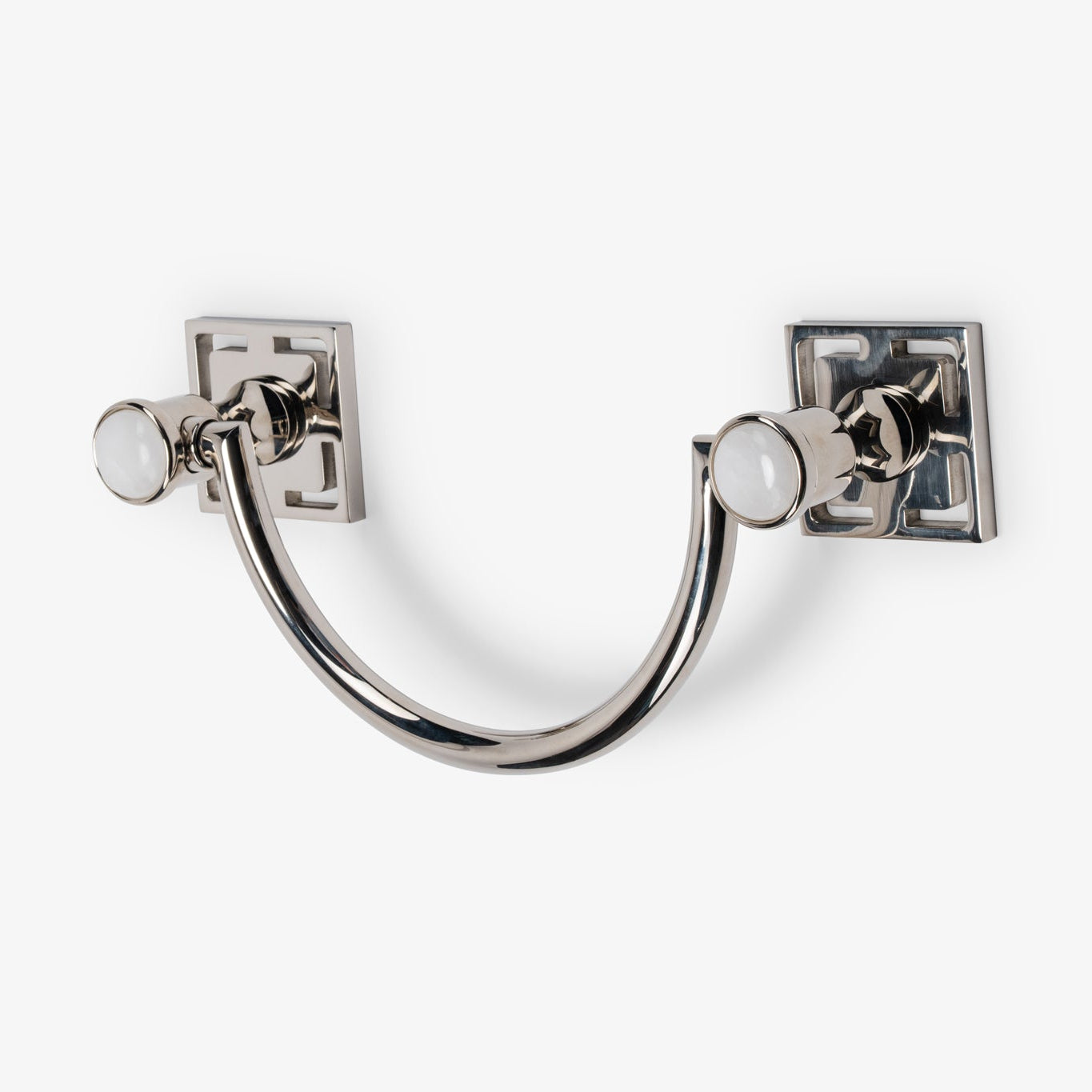 Benson Custom 10" Brass U-Shape Towel Bar - Polished Nickel