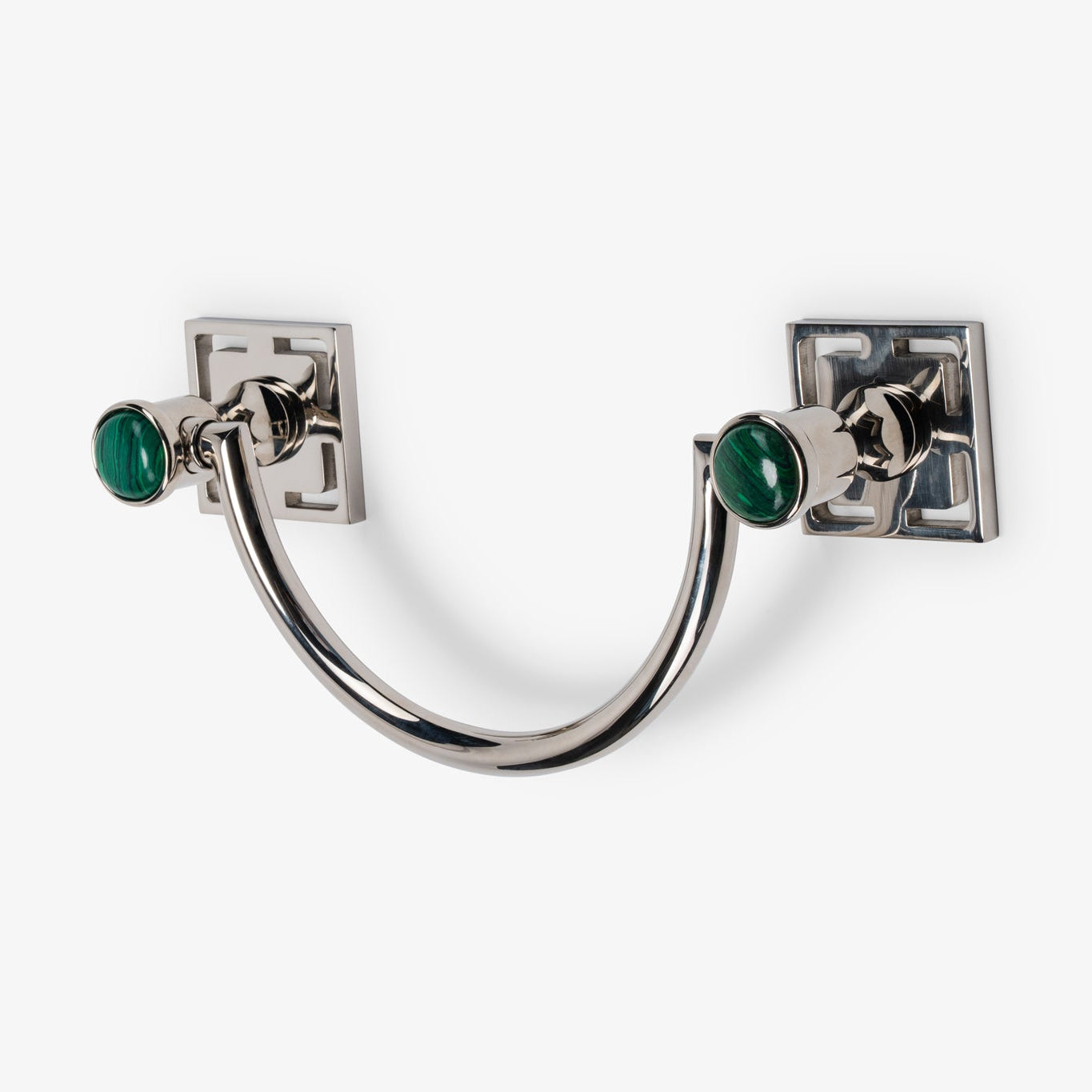 Benson Custom 10" Brass U-Shape Towel Bar - Polished Nickel