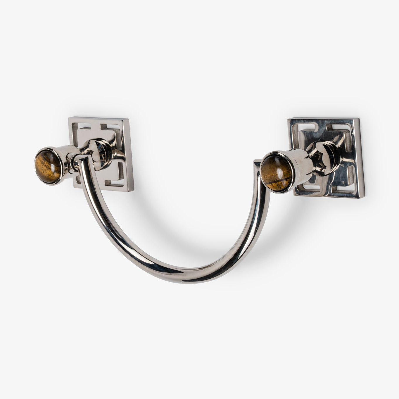 Benson Custom 10" Brass U-Shape Towel Bar - Polished Nickel