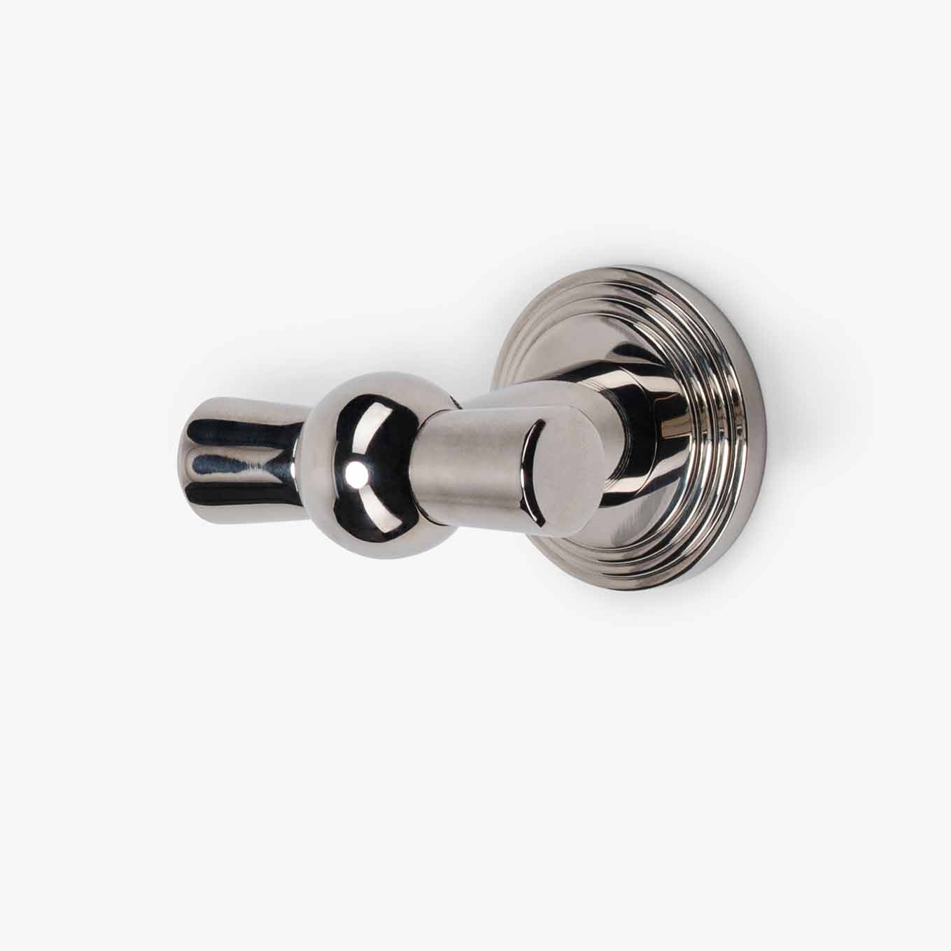 Laurel Brass Double Hook - Polished Nickel