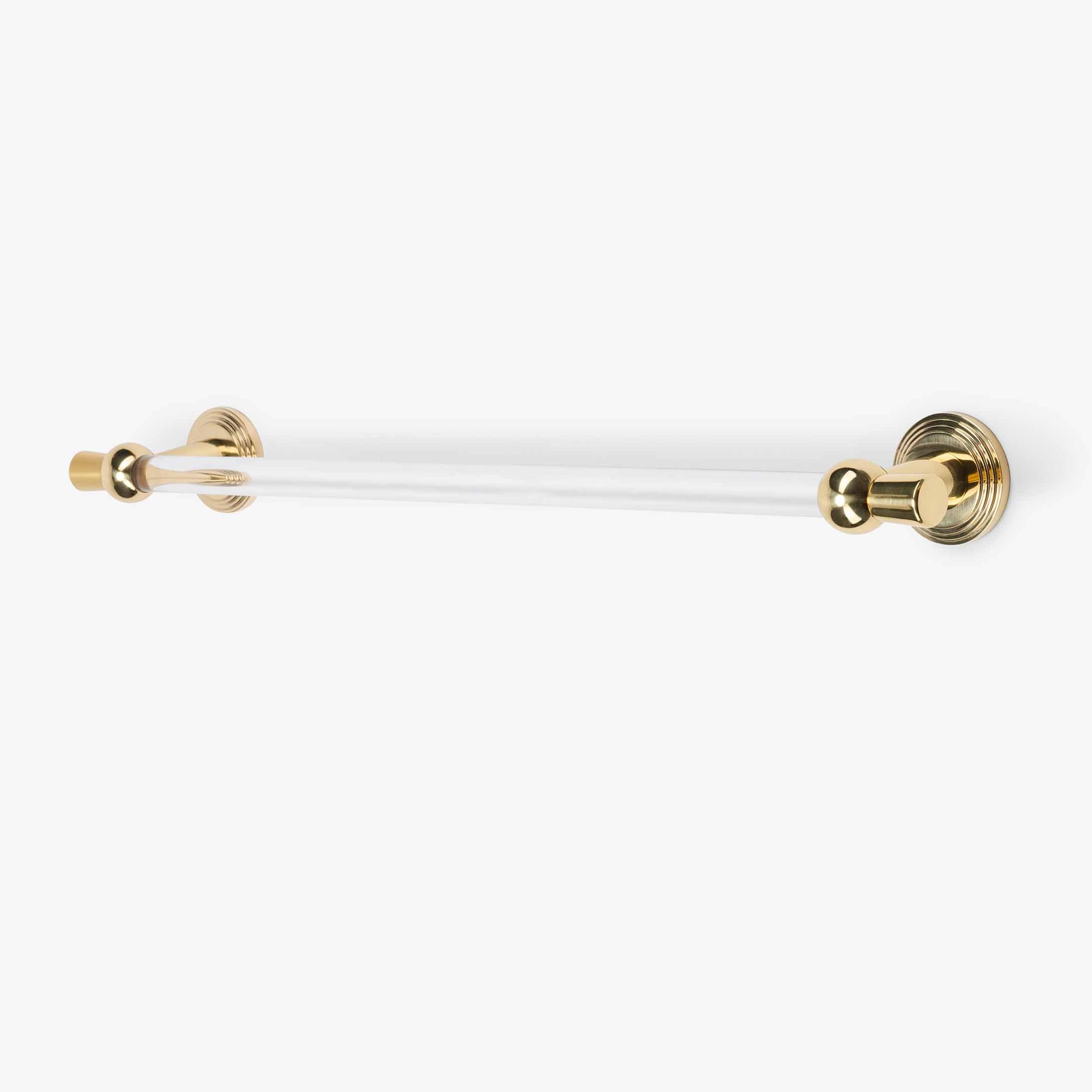 Laurel 18" Lucite Towel Bar - Unlacquered Brass