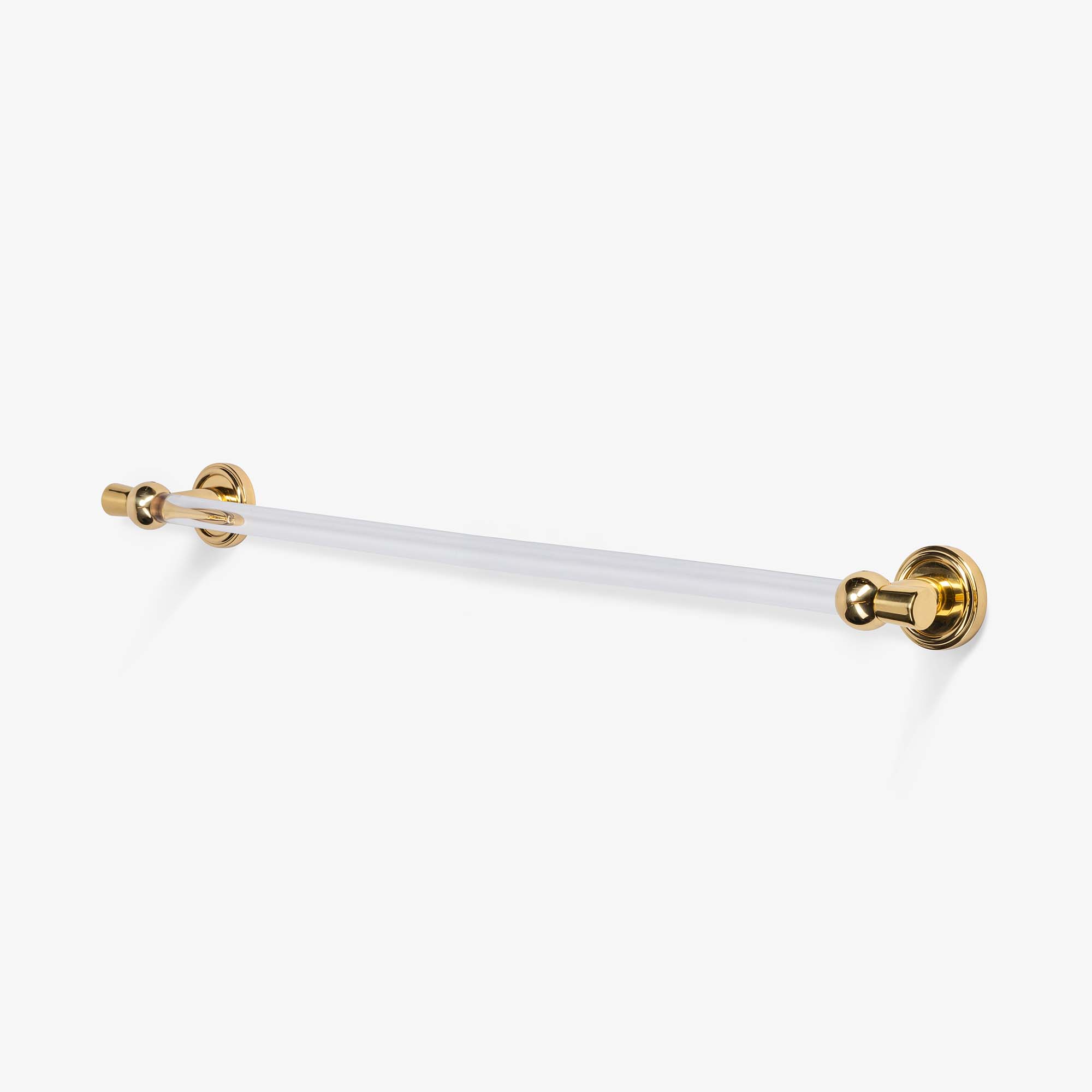 Alden Lucite Towel Bar - Unlacquered Brass