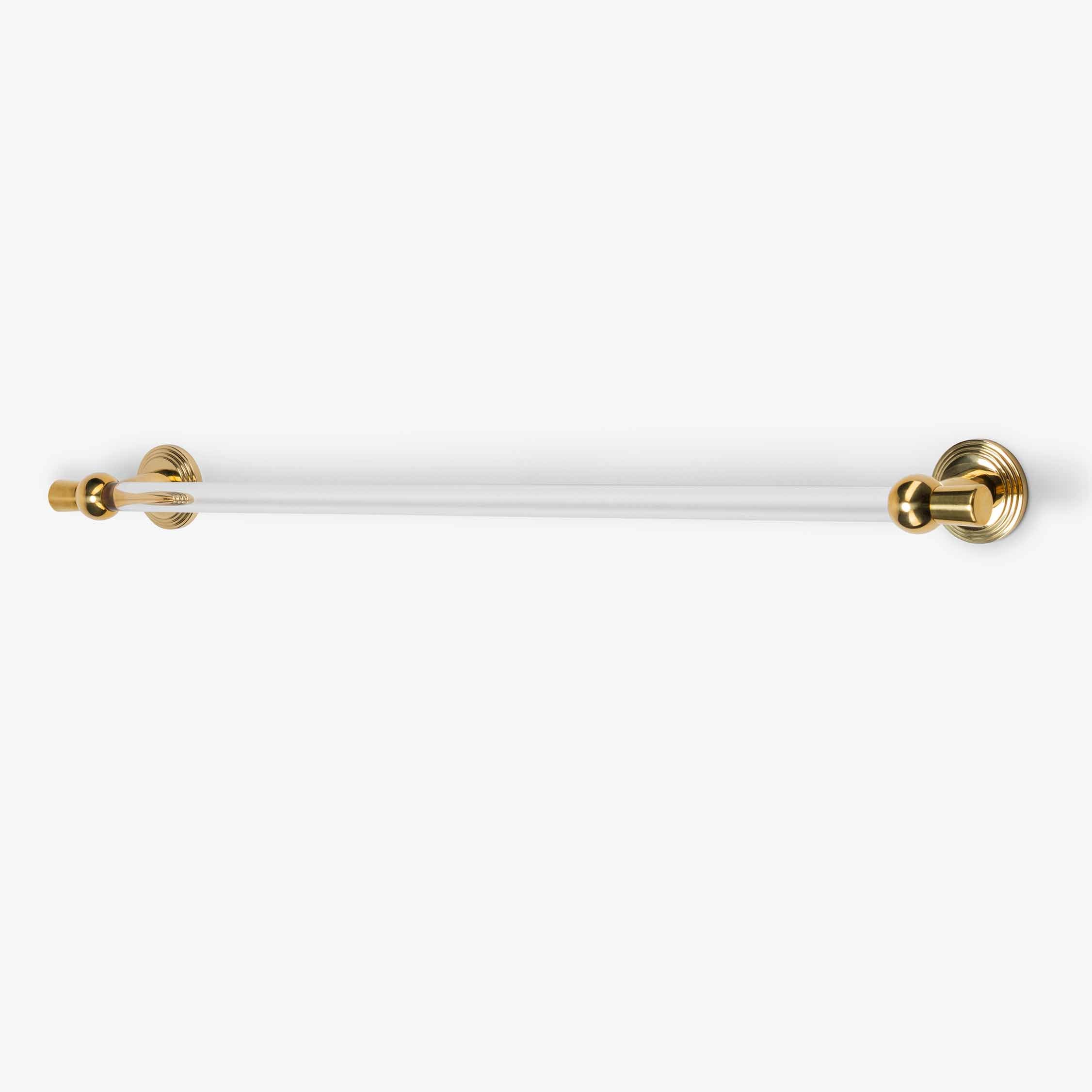 Laurel 24" Lucite Towel Bar - Polished Brass