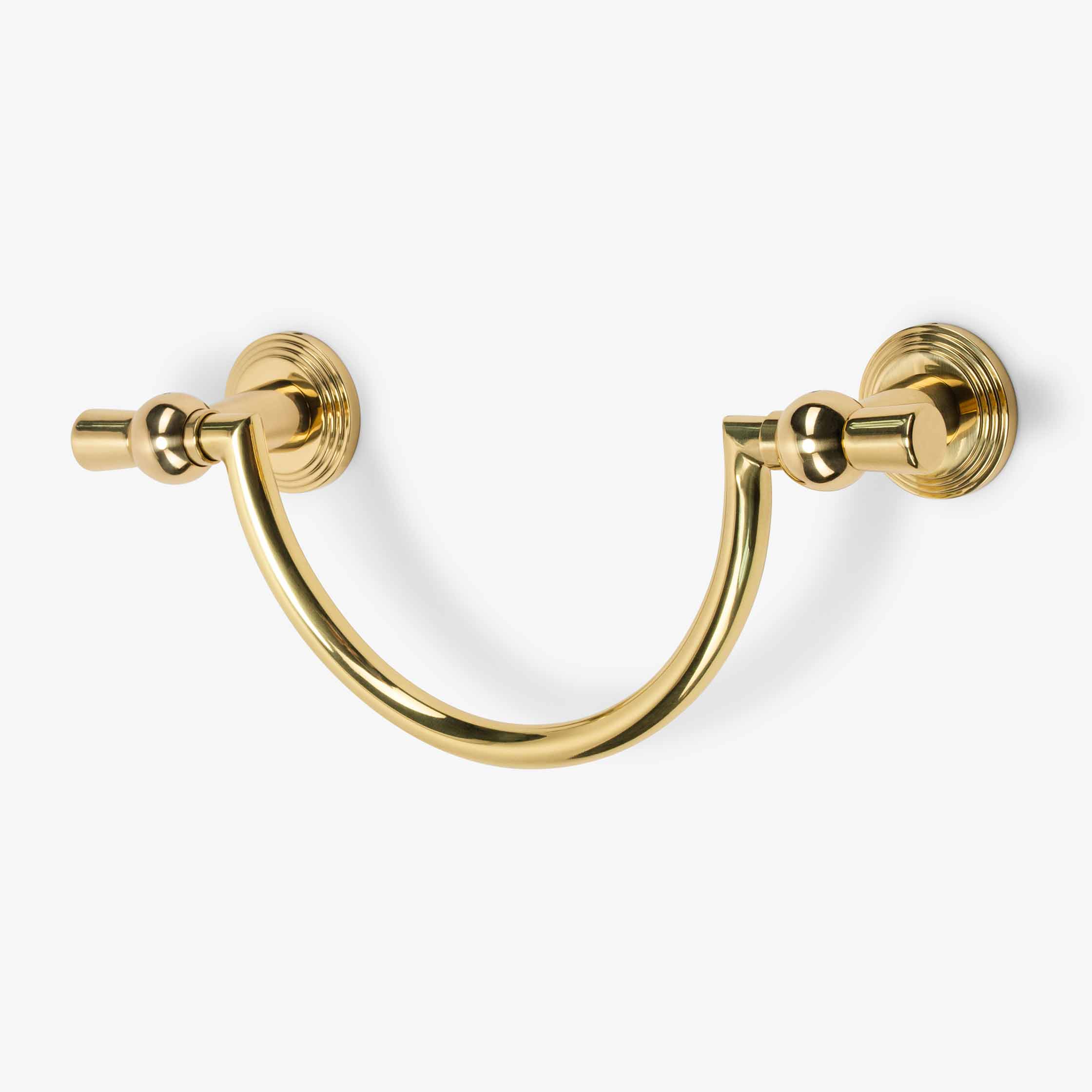 Laurel 10" Brass U - Shape Towel Bar - Polished Brass