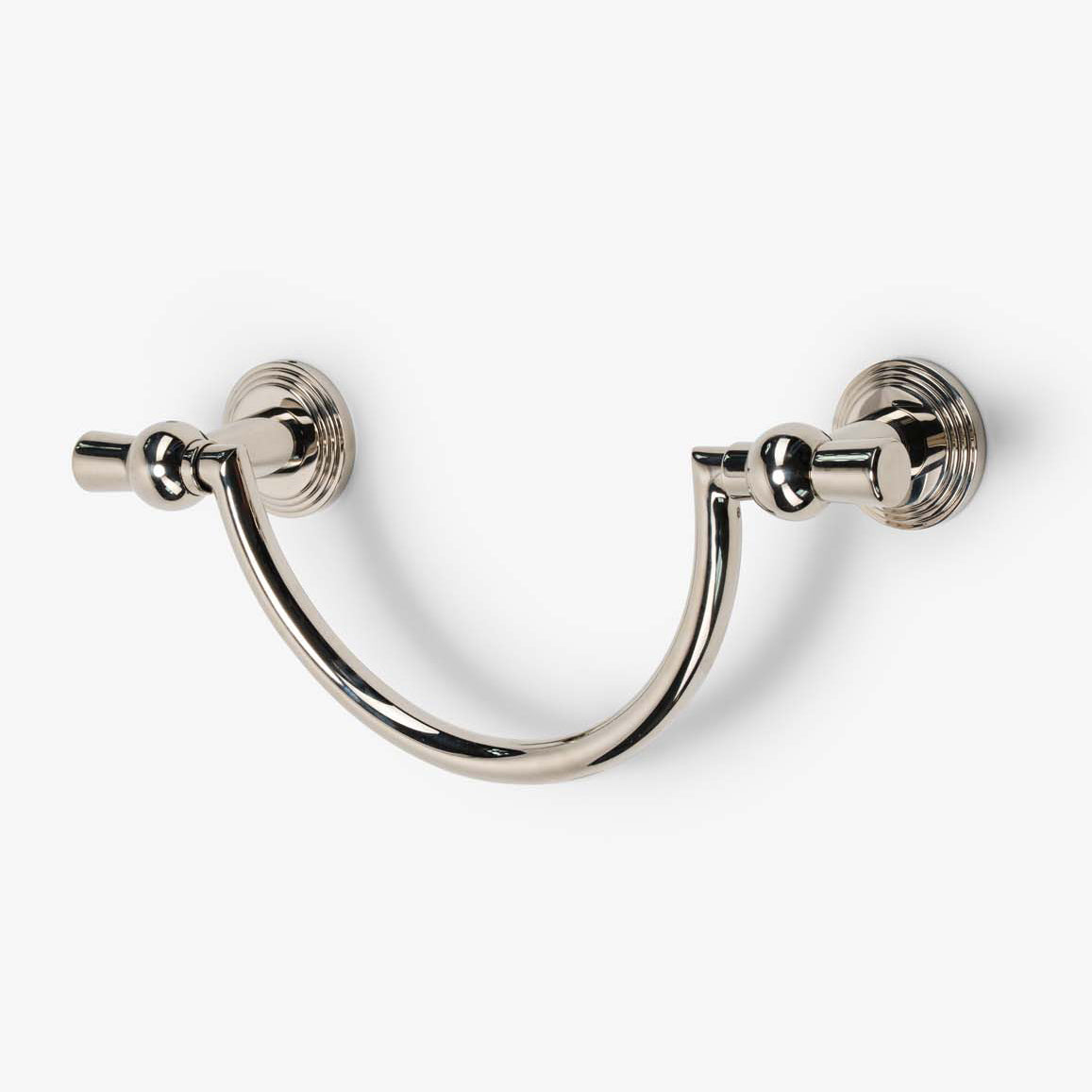 Laurel 10" Brass U - Shape Towel Bar - Polished Nickel