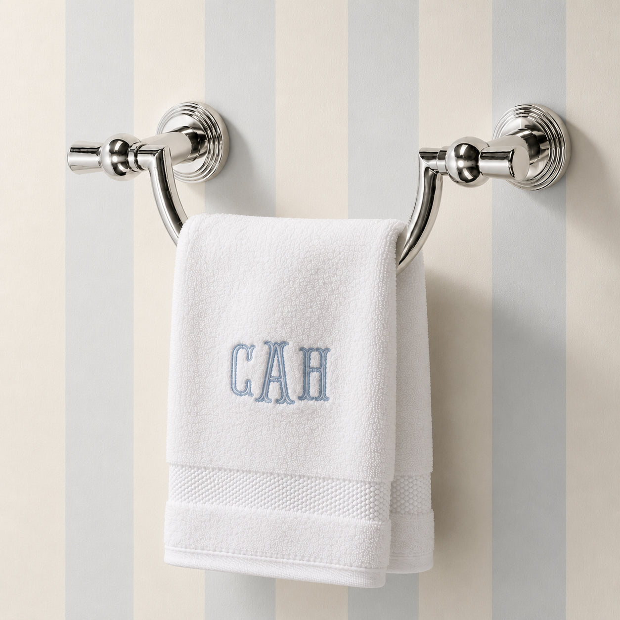 Laurel 10" Brass U - Shape Towel Bar - Polished Nickel