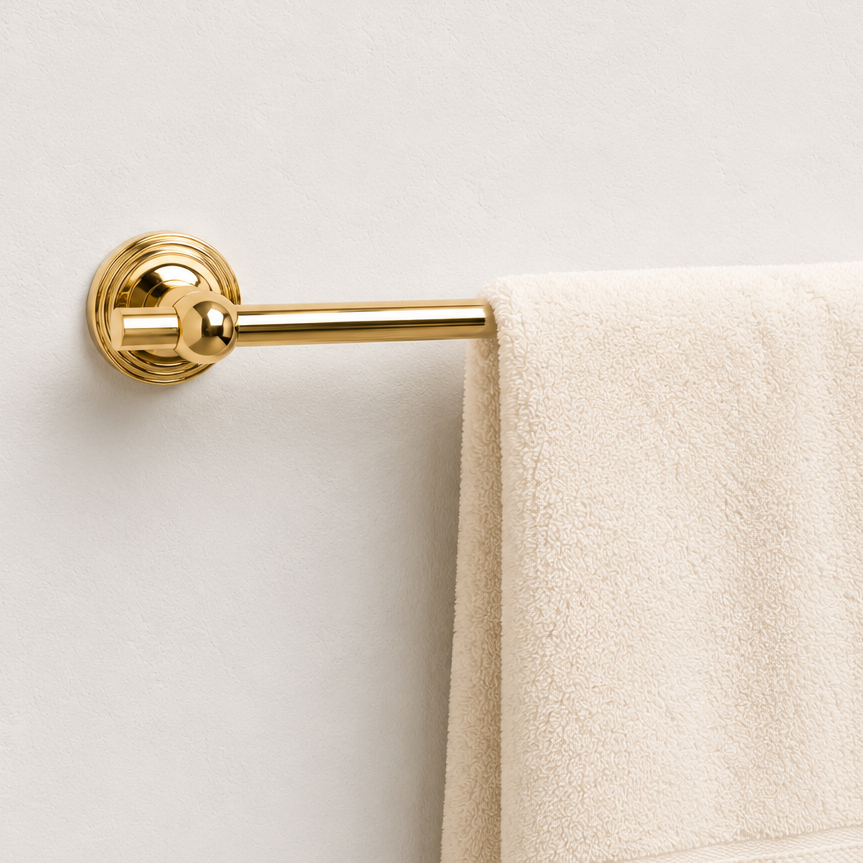Laurel 18" Brass Towel Bar - Polished Brass