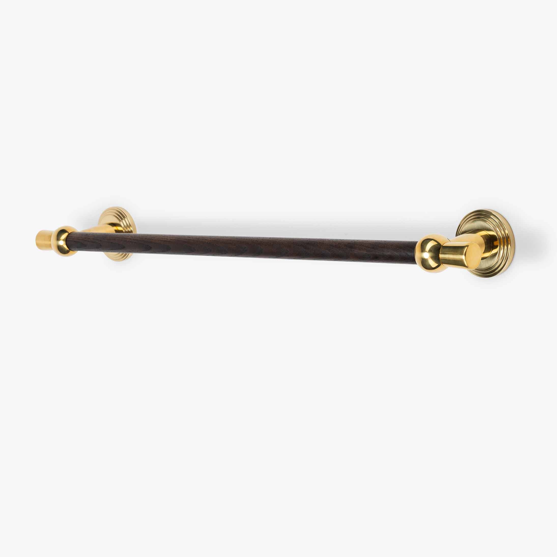 Laurel 18" Wood Towel Bar- Polished Brass