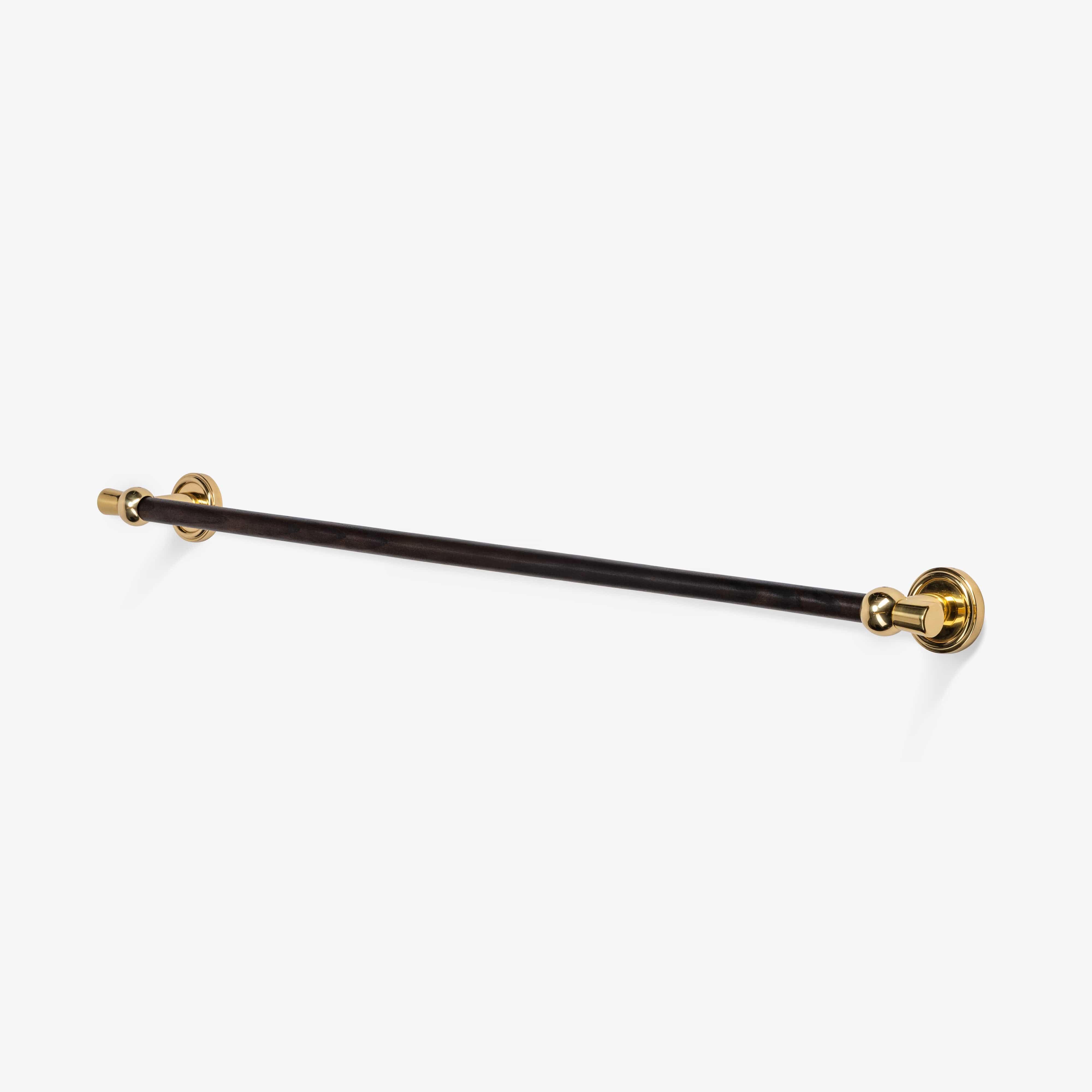 Alden 24" Wood Towel Bar- Unlacquered Brass