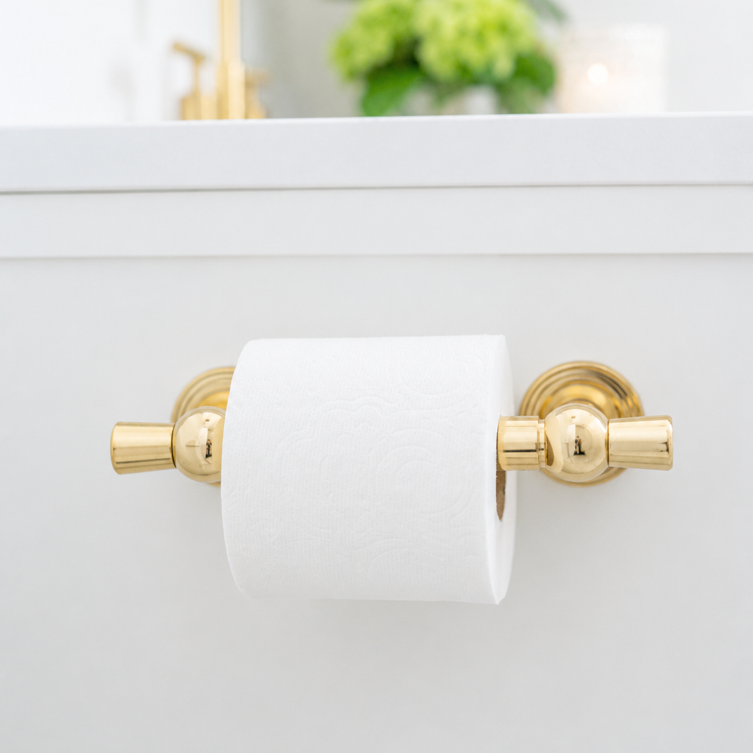 Addison Brass Spring Bar Toilet Paper Holder - Unlacquered Brass