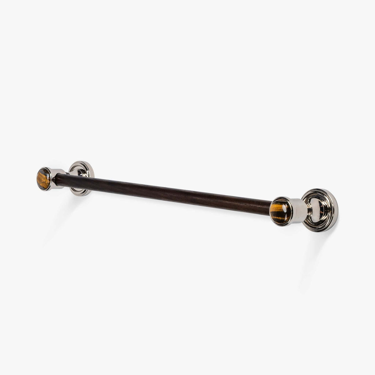 Lane Wood Towel Bar - Polished Nickel