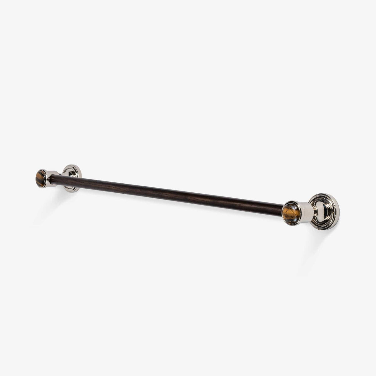 Lane Wood Towel Bar - Polished Nickel