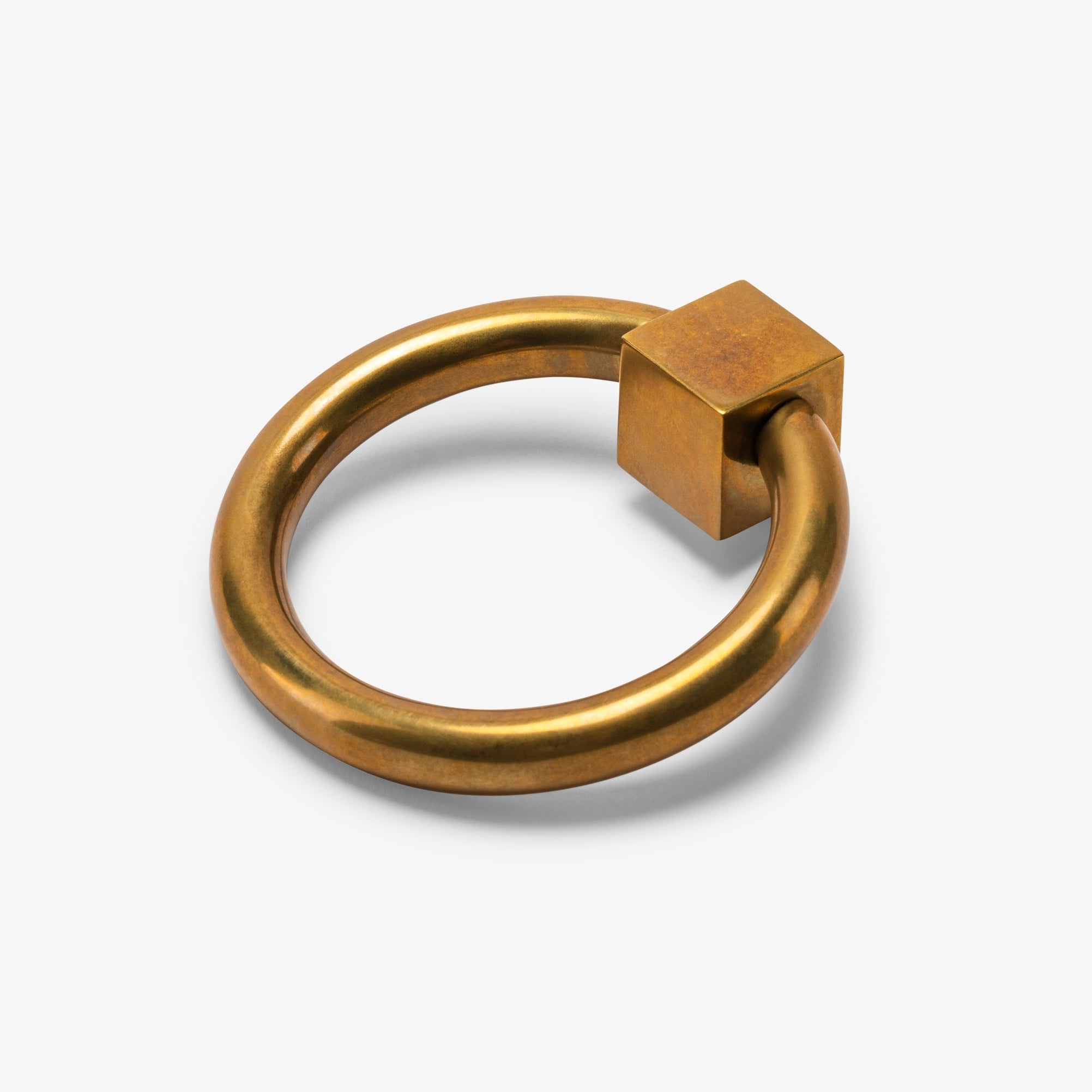 Porter Solid Brass Ring Pull - Burnished Brass