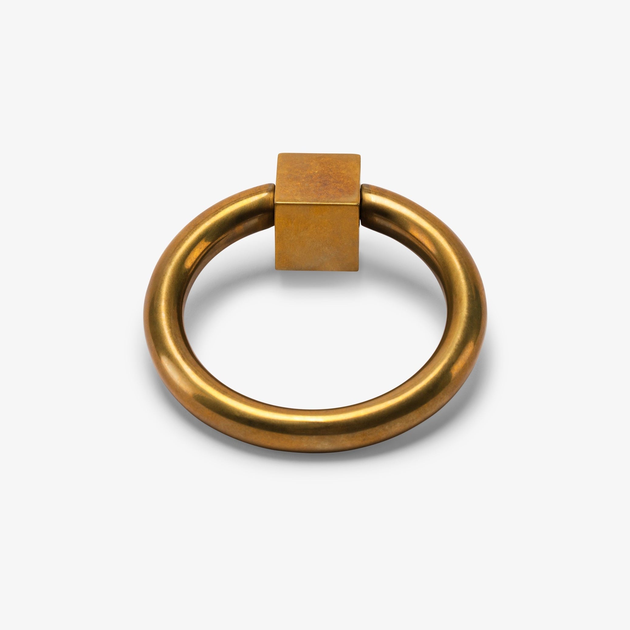 Porter Solid Brass Ring Pull - Burnished Brass