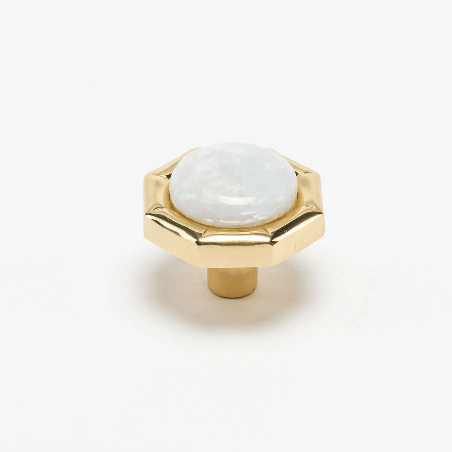 Bamboo 1.60" Custom Knob - Polished Brass