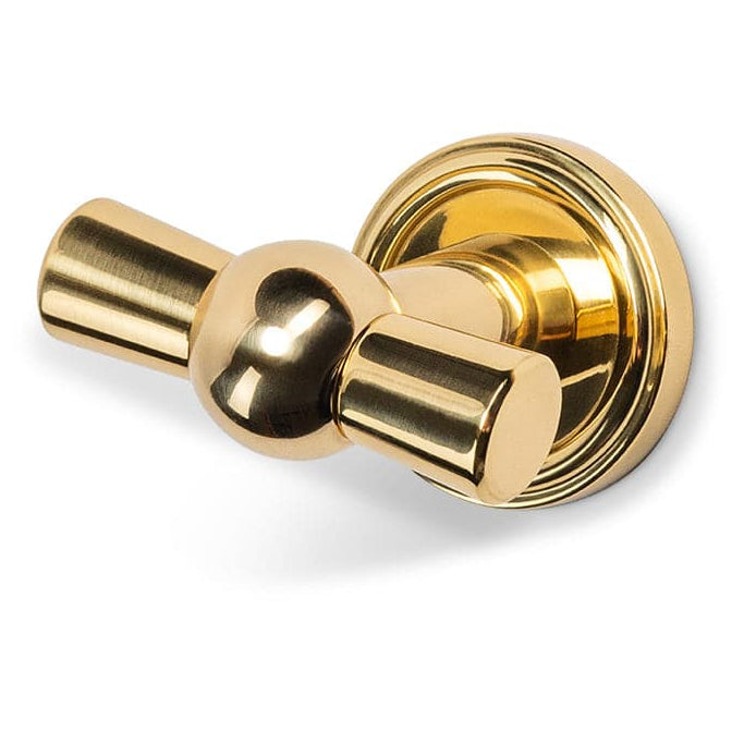 Alden Brass Double Hook - Unlacquered Brass