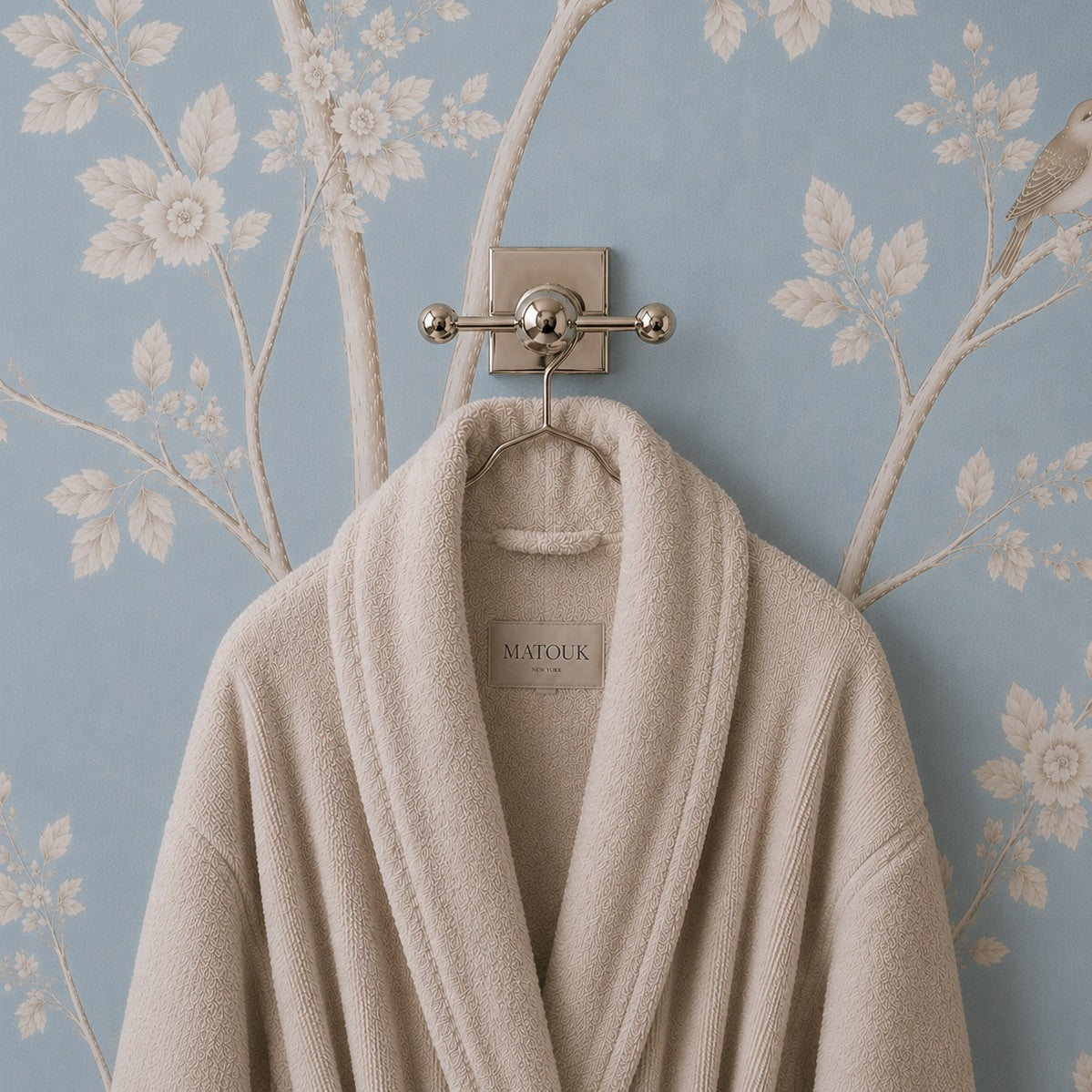 Maddison Brass Double Hook - Polished Nickel