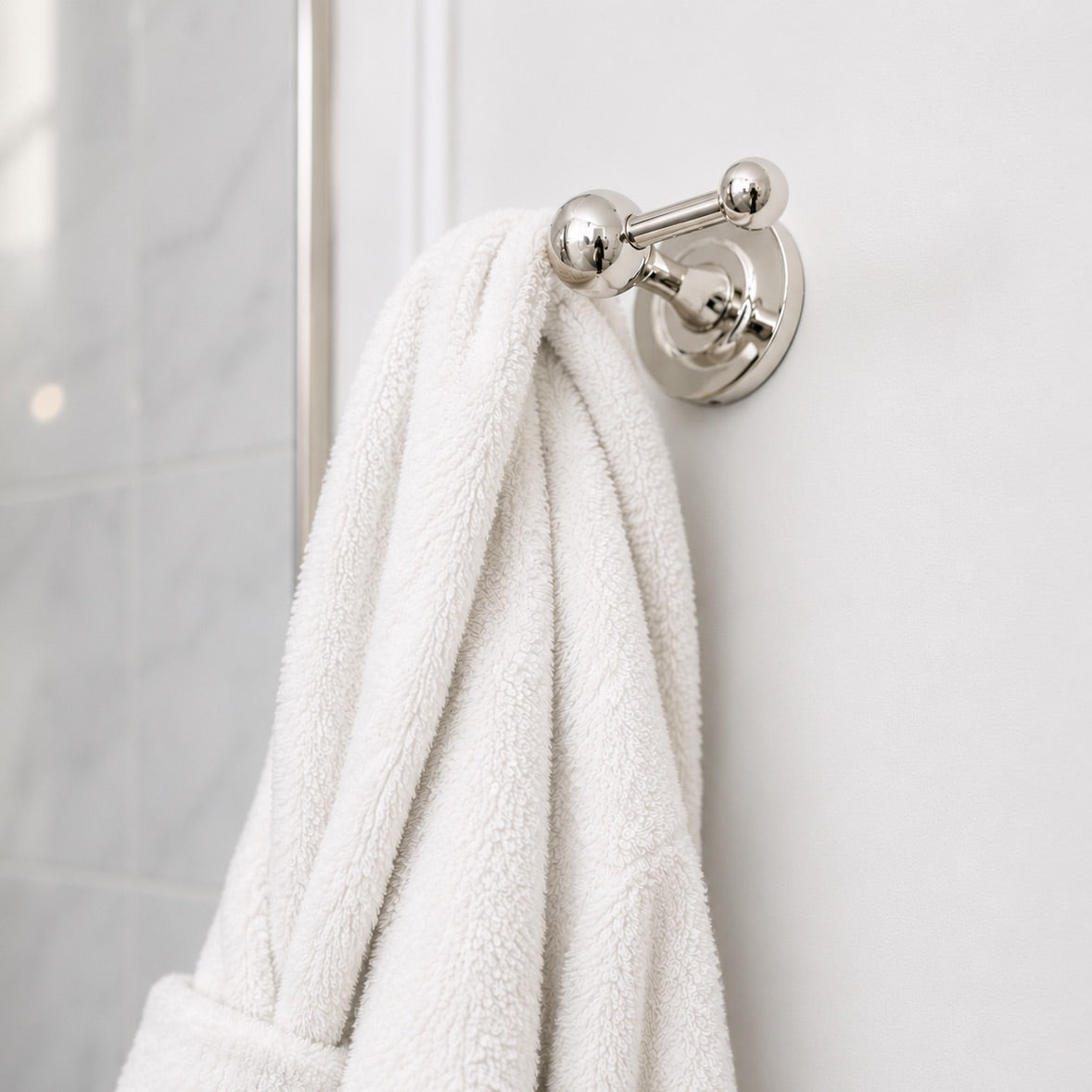 Cosmos Brass Double Hook - Polished Nickel