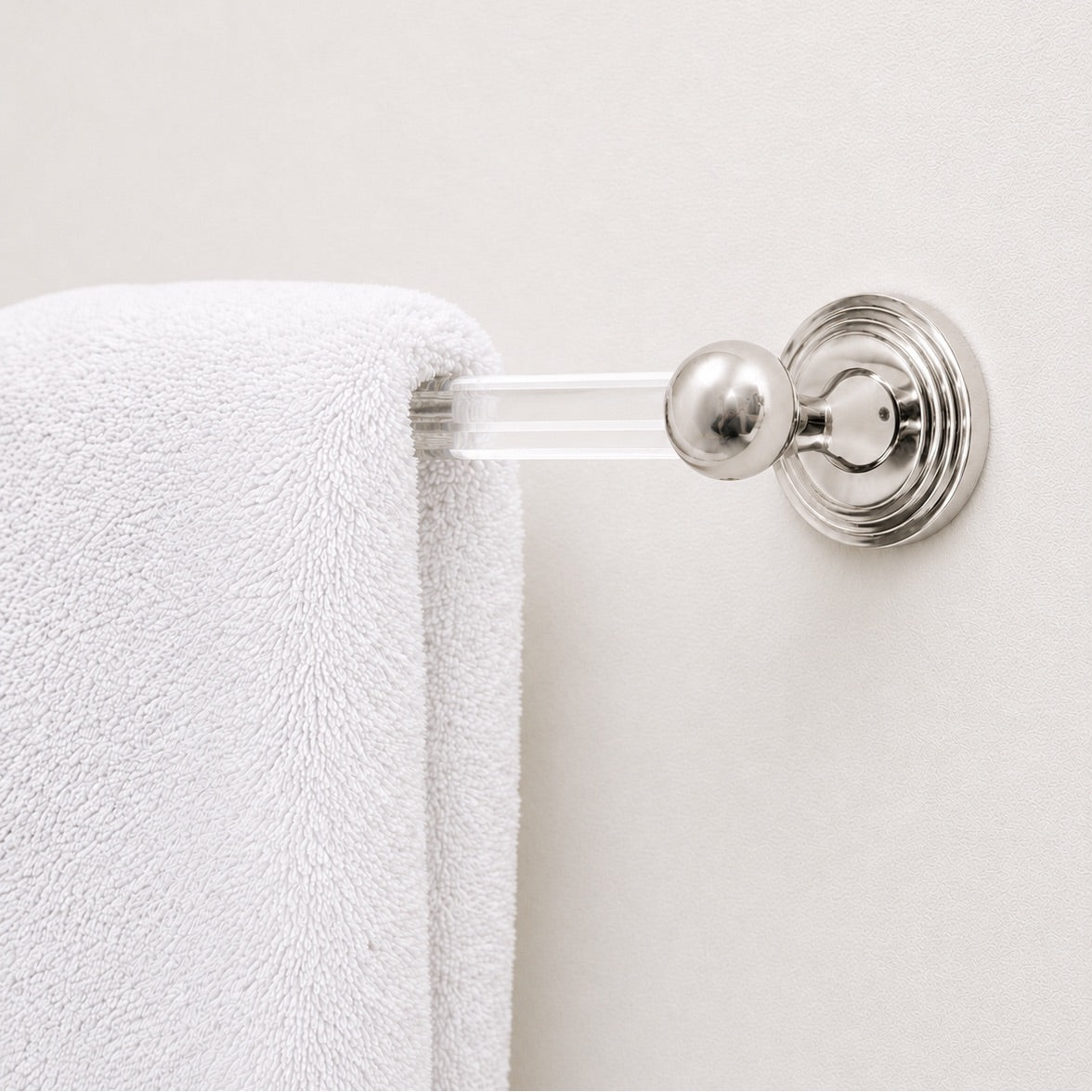 Briar Lucite Towel Bar - Polished Nickel#Size_24" c-c#Color_Clear