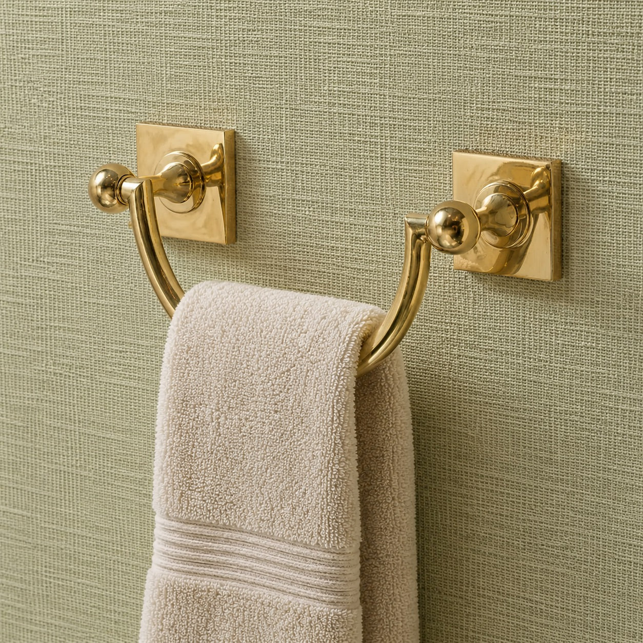 Maddison 10" Brass U - Shape Towel Bar - Polished Brass